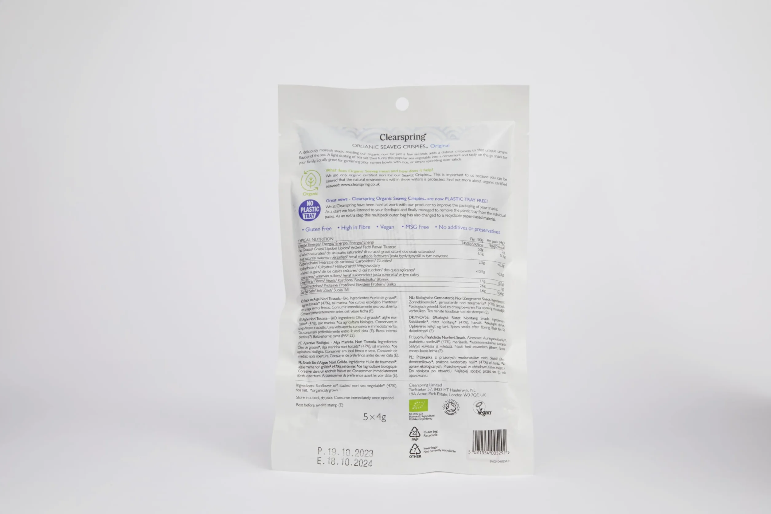 ALGA NORI tostada multipack snack 5udsx4gr