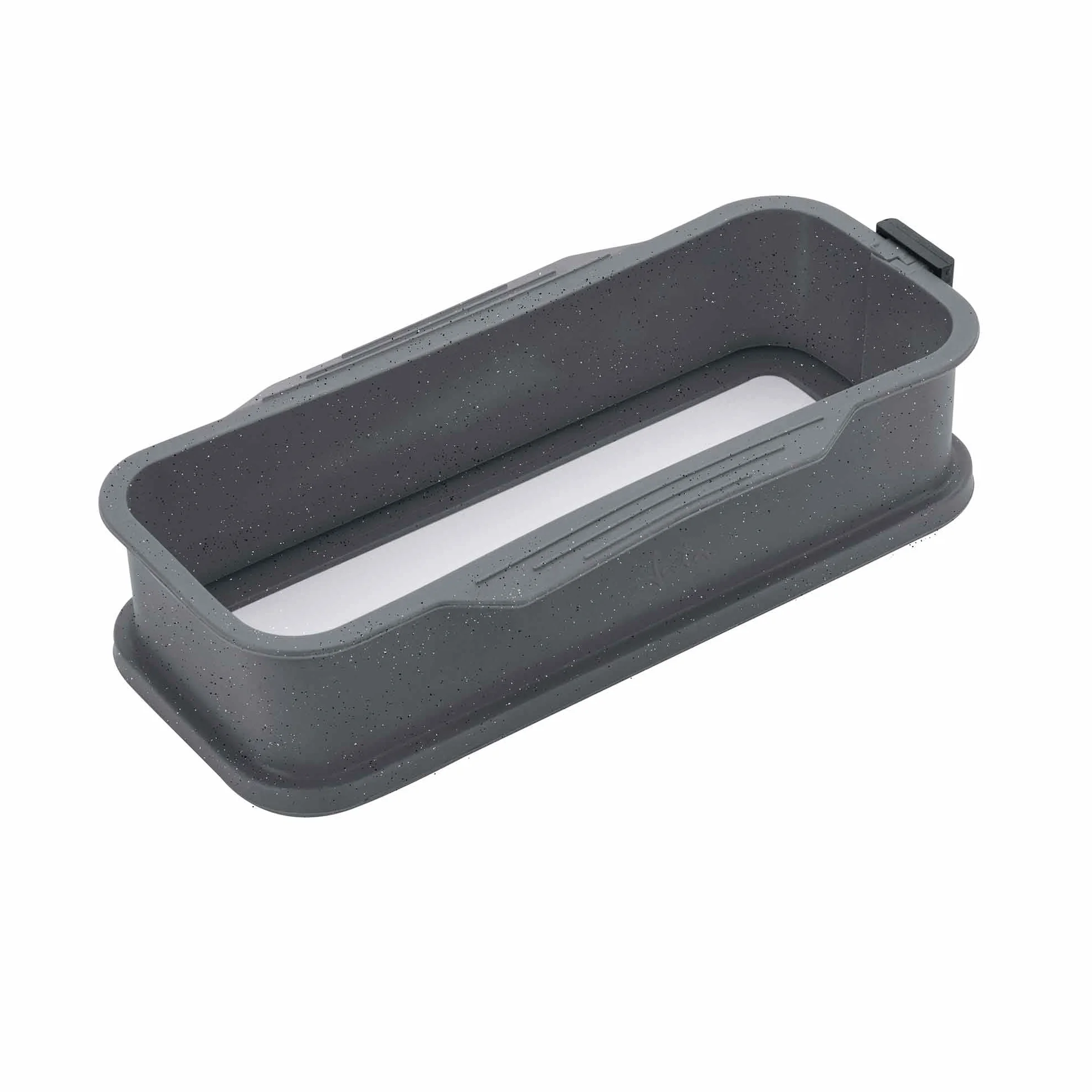 JATA Molde de Silicona para Bizcochos con Base de Cristal Rectangular 27 cm, Antiadherente, Apto para Horno