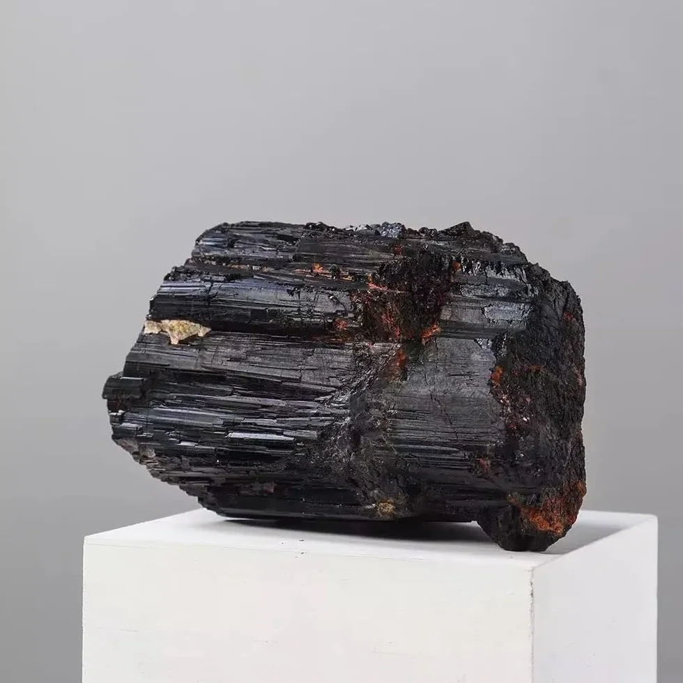 1 Pieza de 130-160 g Piedra turmalina Negra Gran tamaño en Bruto for decoración del hogar