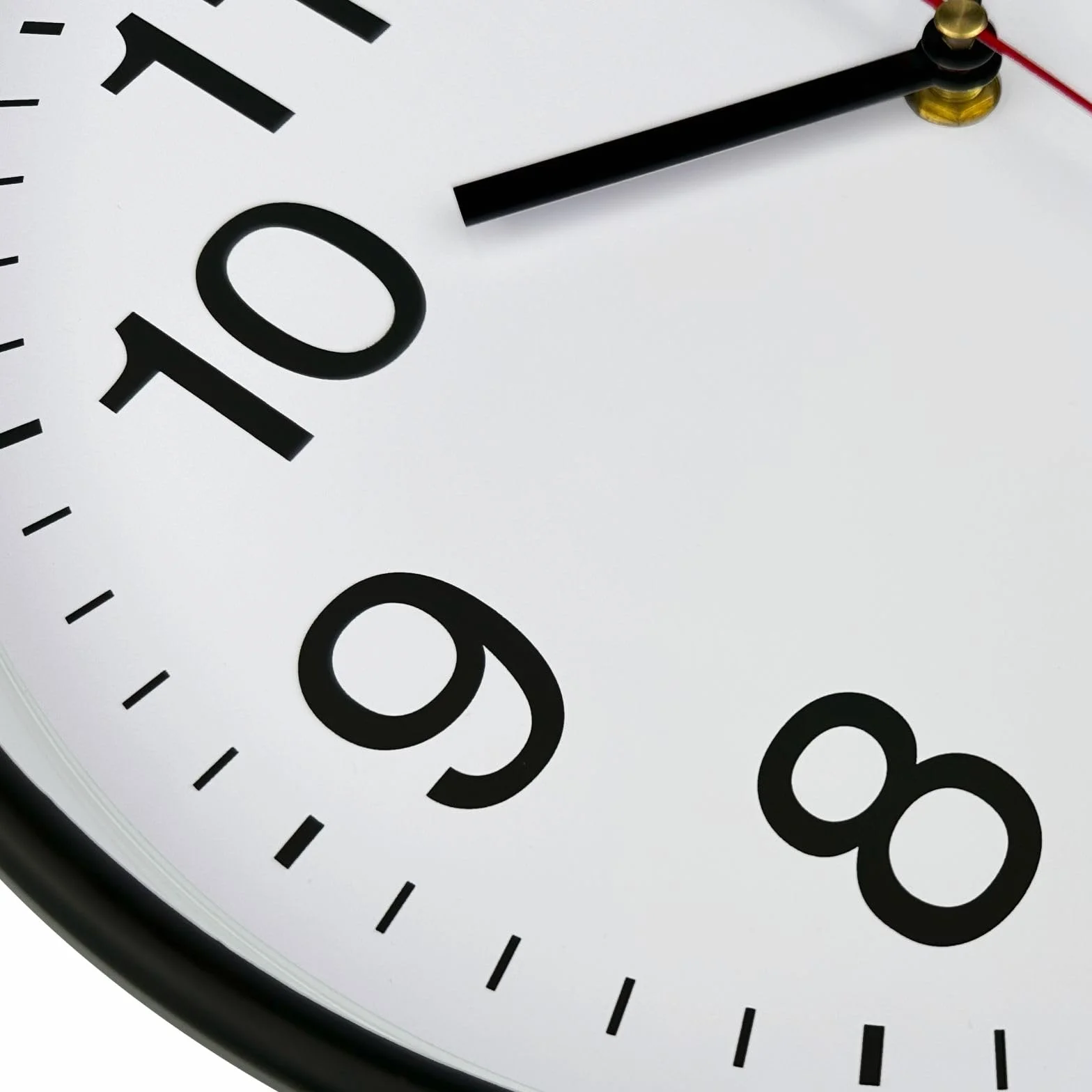 Plumeet Reloj de Cuarzo de Pared Silencioso 40.6cm, Blanco