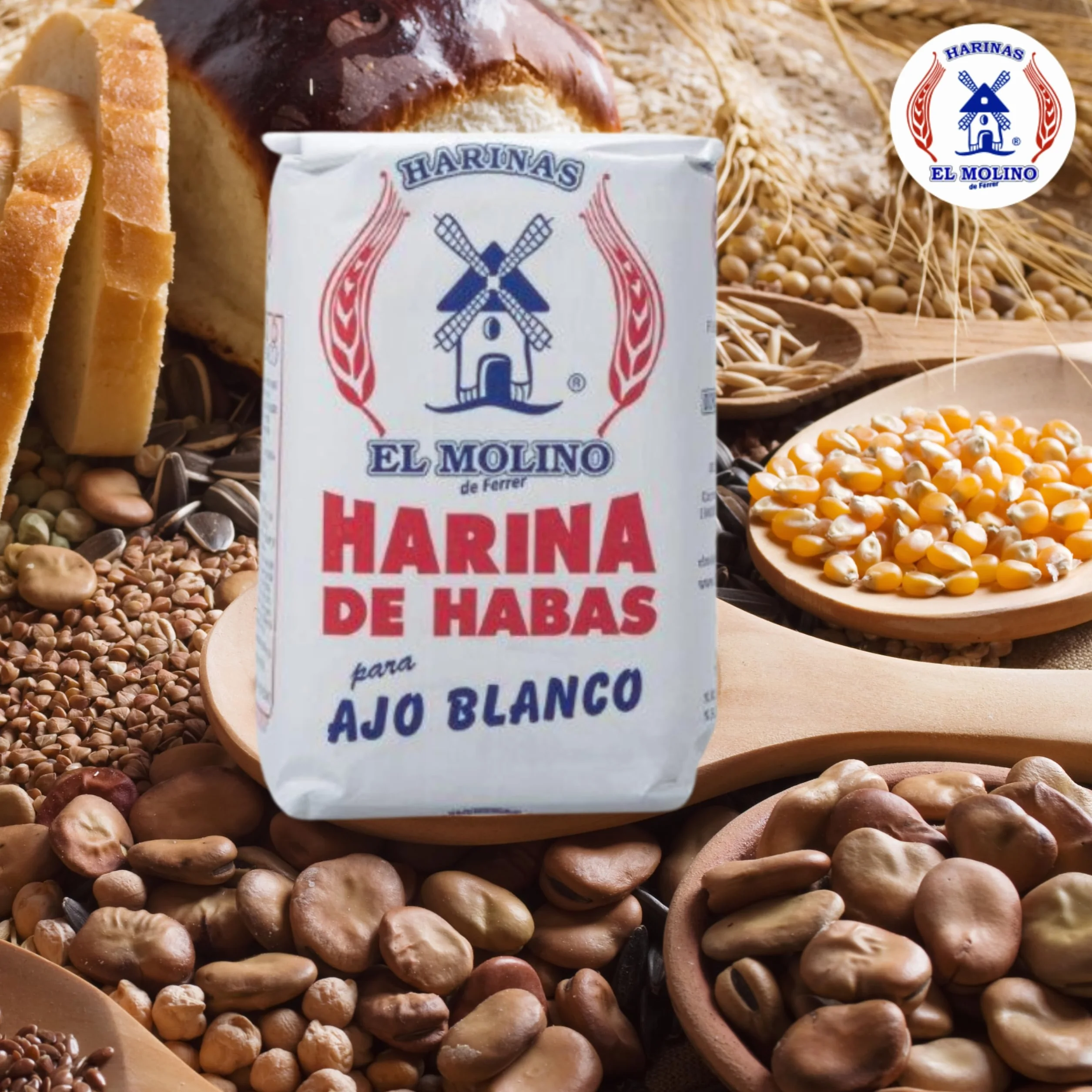Harina de Habas El Molino 5 Kg Ideal para Ajoblanco Rebozados Guisos