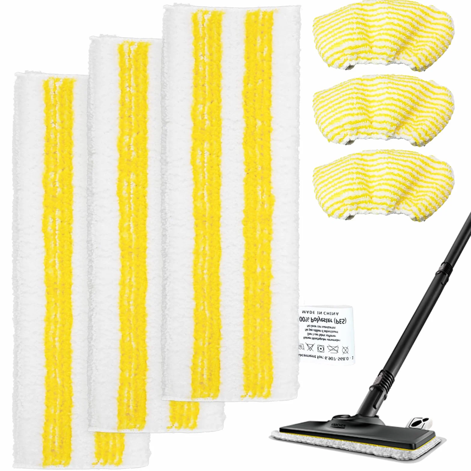 6 piezas Paños de repuesto de microfibra compatibles con Kärcher EasyFix SC 2, SC 3, SC 4, SC 5 Limpiador a Vapor, Paños de microfibra para limpiadoras a vapor, Juego de accesorios para mopas