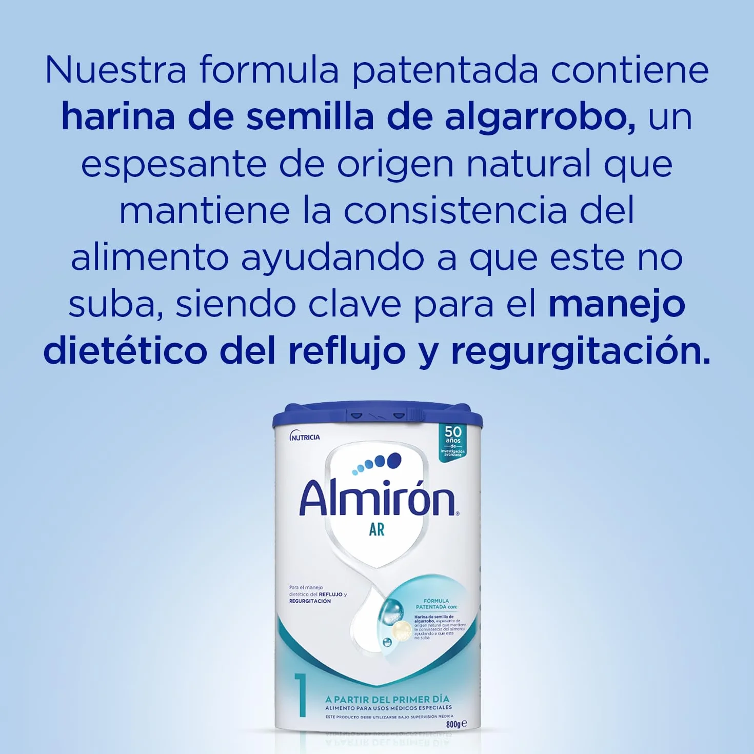 Almirón Advance AR1 Leche de Fórmula para Bebé Anti Regurgitación 800g