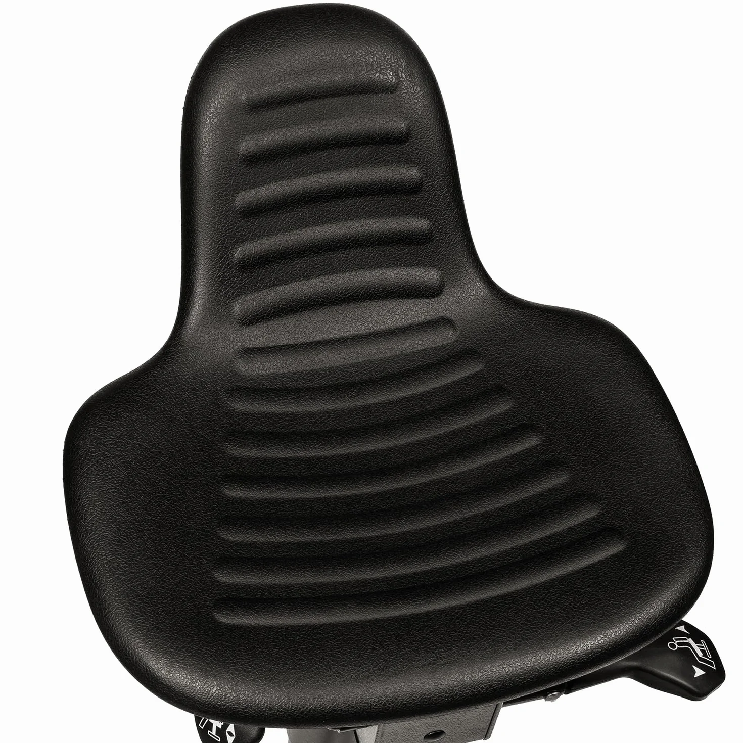 Taburete para Oficina Taburete de Trabajo Multiusos Top Work 34 Asiento de Goma Duro con Respaldo Altura Ajustable Negro