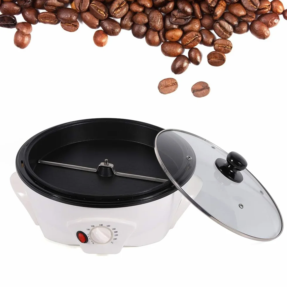 Tostador de café eléctrico 1500g 0-240°C temperatura ajustable tambor rotatorio