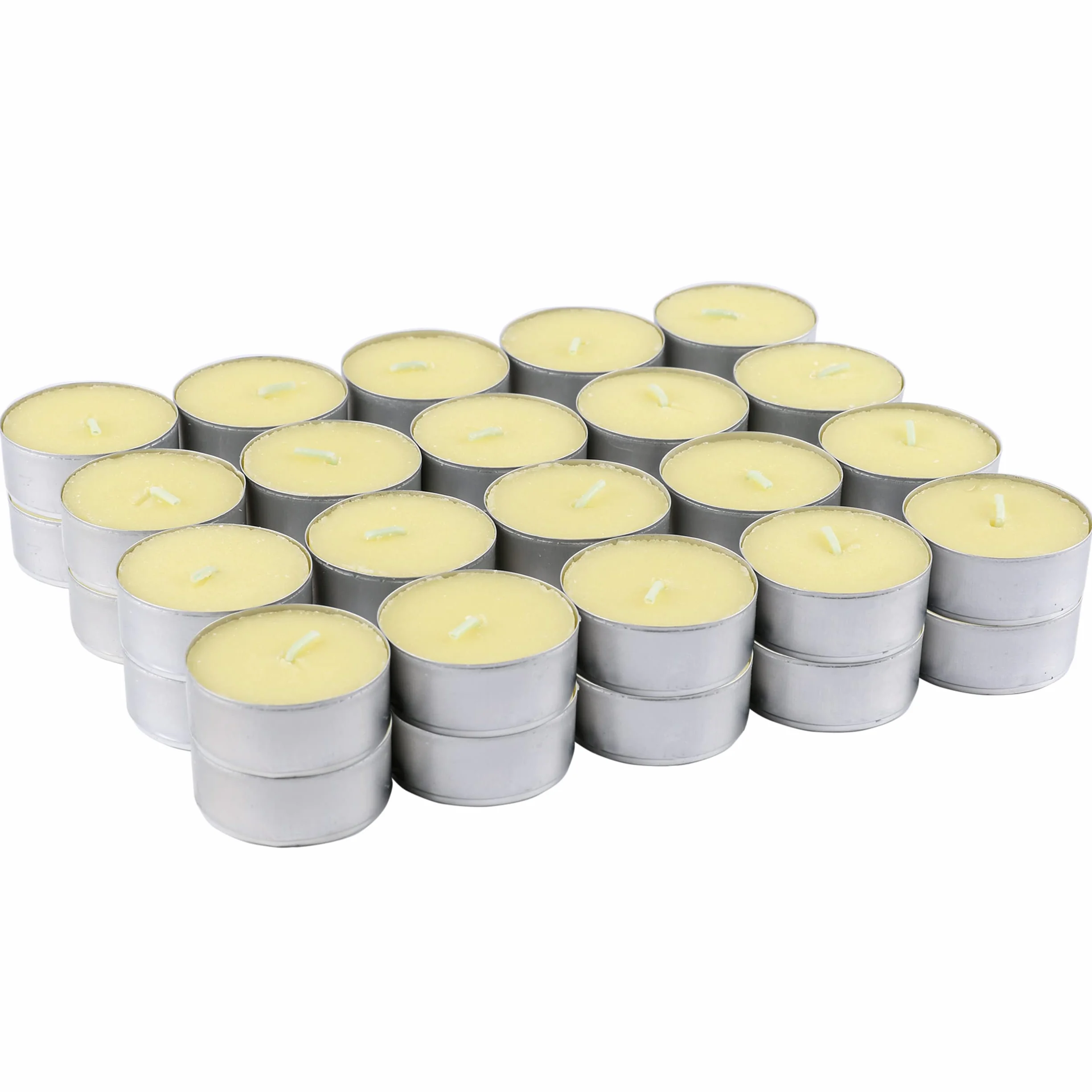 Velas de Té Perfumadas Pack de 40, 4.5 Horas, Vainilla para Aromaterapia y Decoración