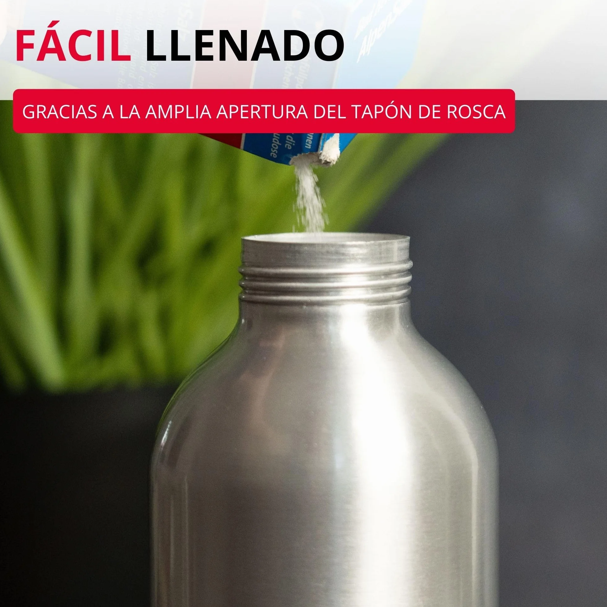 Westmark Salero gastro de aluminio Omega– práctico especiero para catering y cocinas grandes, también apto para azúcar, recipiente para sal con tapa – acero inoxidable, 650 ml