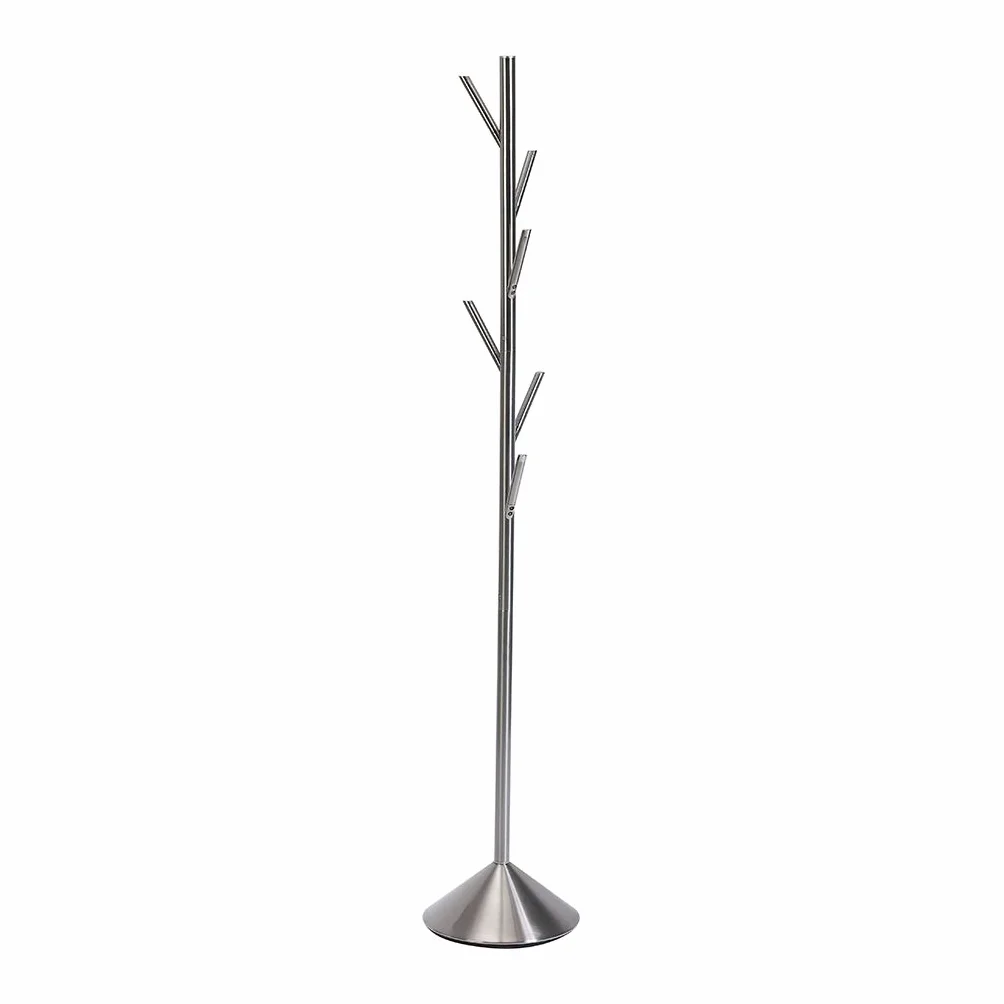 Balvi - Autumn perchero de pie en metal de color satinado. Altura: 174cm. Para colgar todo tipo de r