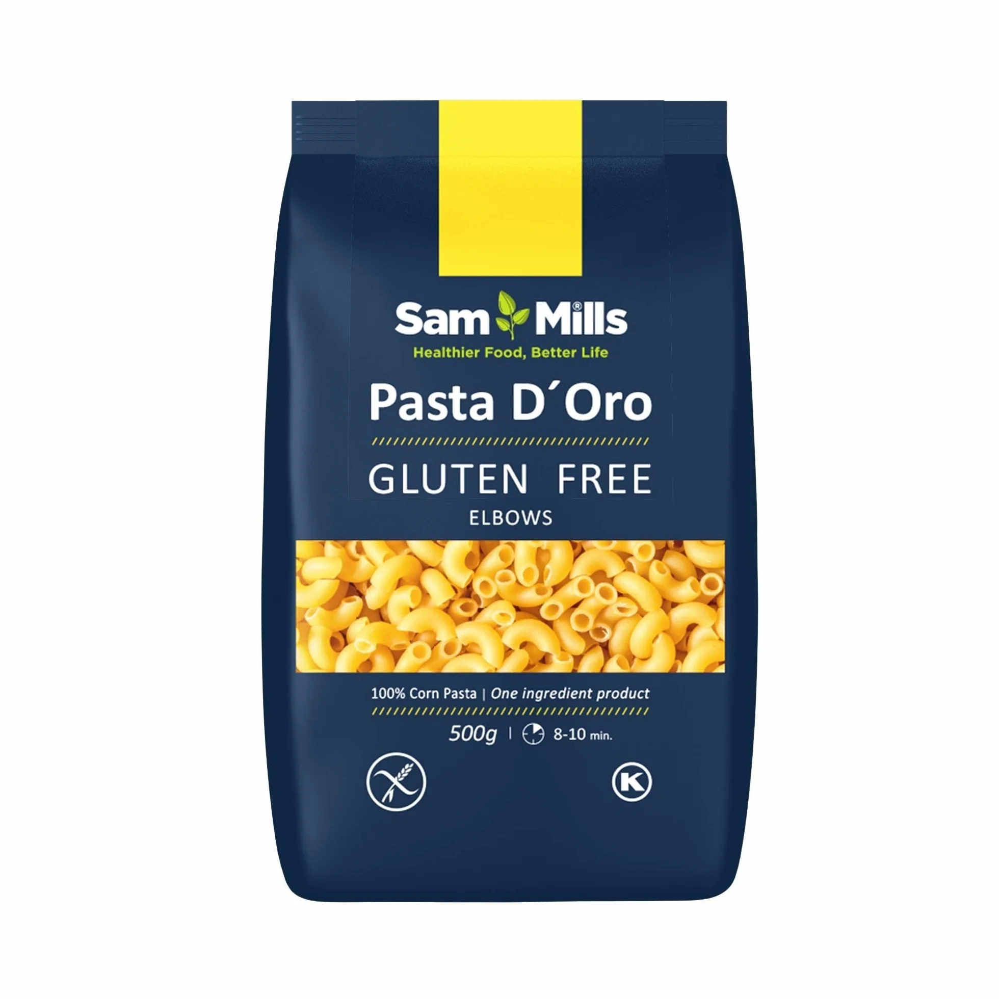 Sam Mills Coditos Sin Gluten 500 g Harina de Maíz Vegano
