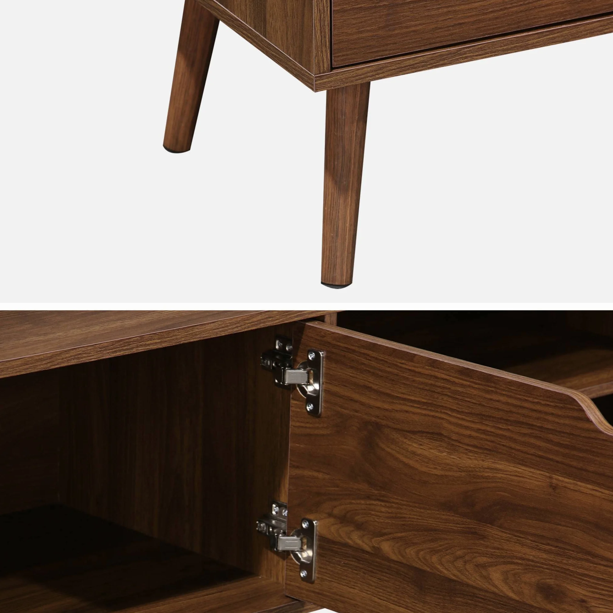 Alice's Home sweeek - Mueble TV, decoración Madera Nogal, 2 Puertas, 1 Estante, 160cm