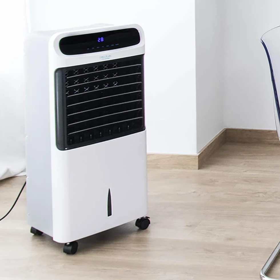 Cecotec Climatizador Evaporativo EnergySilence PureTech 6500. 80 W, Doble Función Frio/Calor, Caudal 600 m2/h, 12l de Capacidad, Temporizador hasta 8h, Mando a Distancia, 3 Velocidades