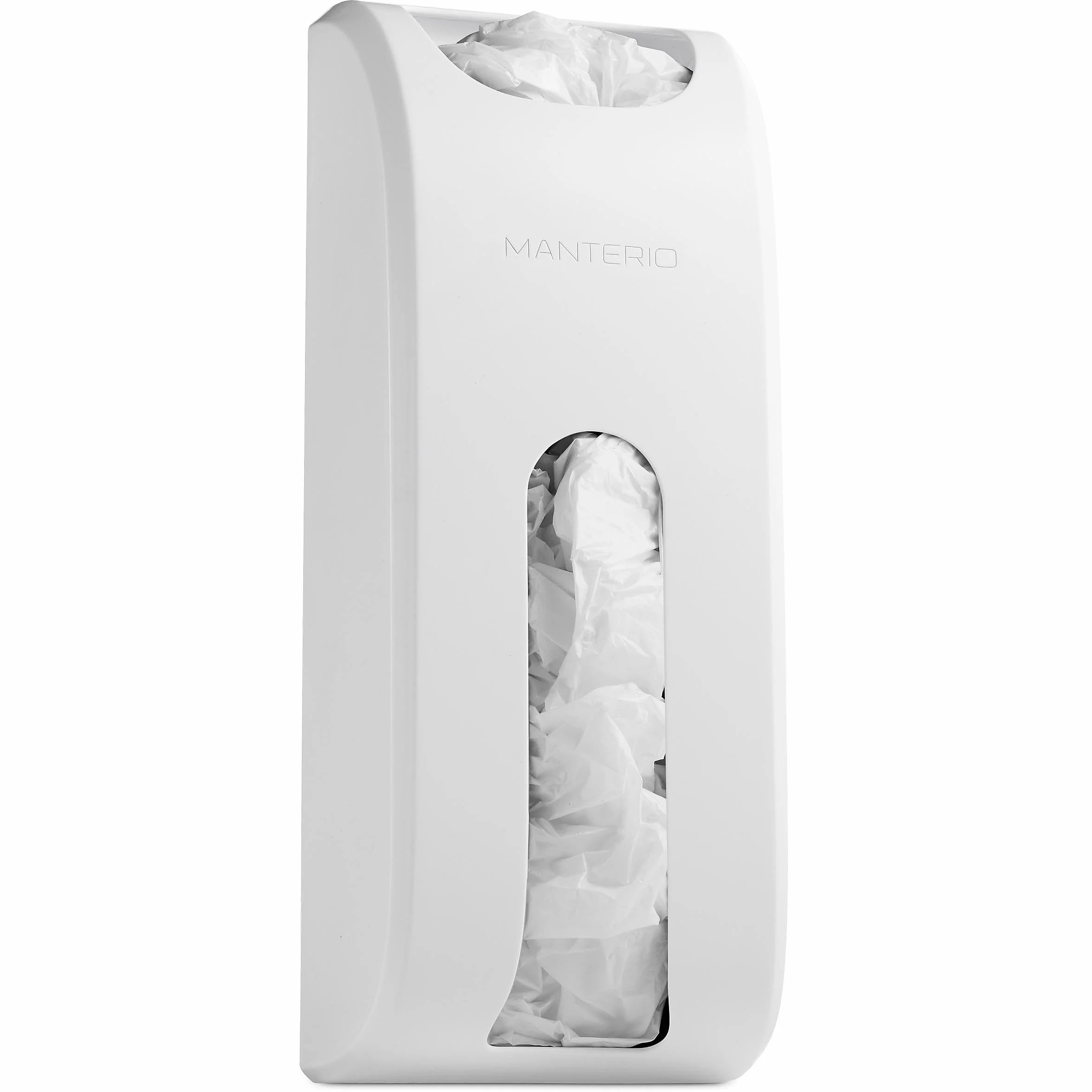 Manterio Soporte para bolsas de plástico, dispensador de bolsas de comestibles de montaje en pared mejorado, diseño que ahorra espacio, fácil de instalar, a prueba de manchas, resistente a las huellas