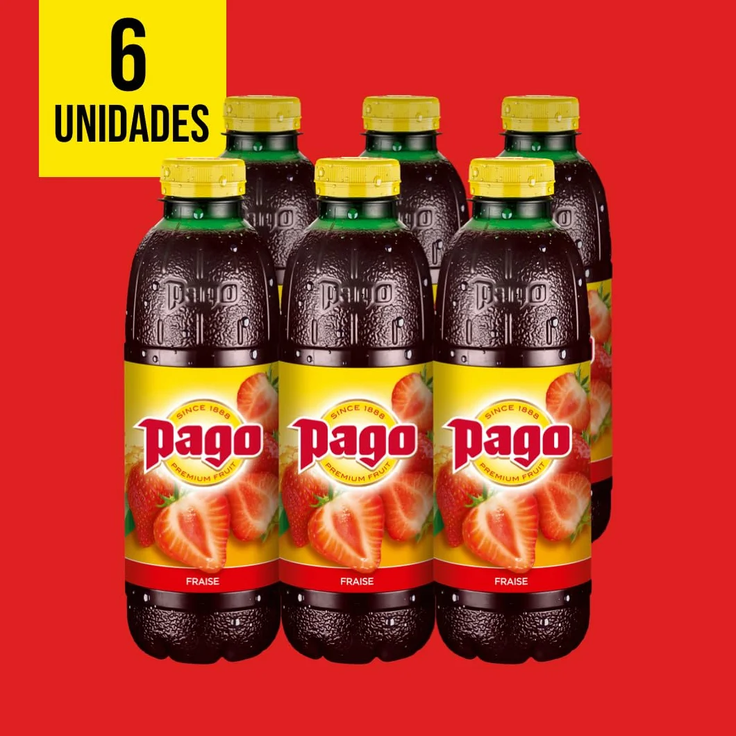 Zumos Pago Bebida de Fresa Pack 6 x 750ml