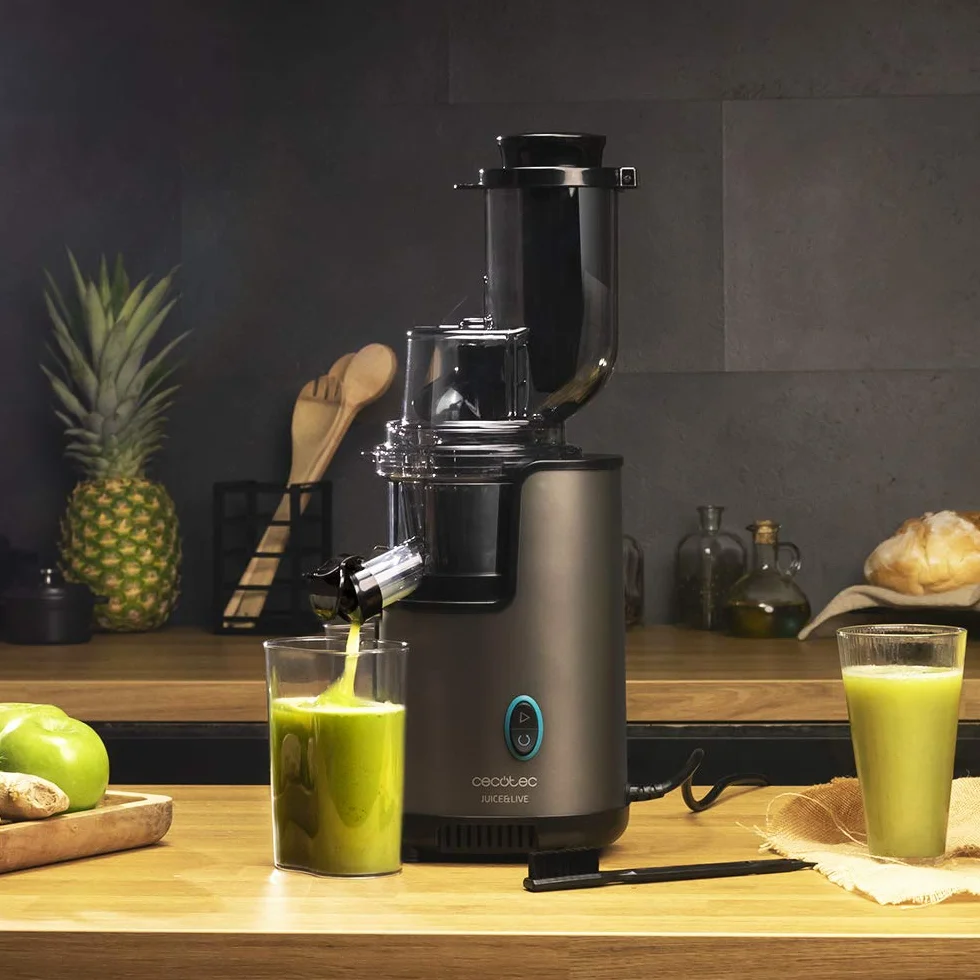 Cecotec Licuadora Frutas y Verduras prensado frío Juice&Live 2500 EasyClean 200 W Filtro fácil Limpieza Canal XL
