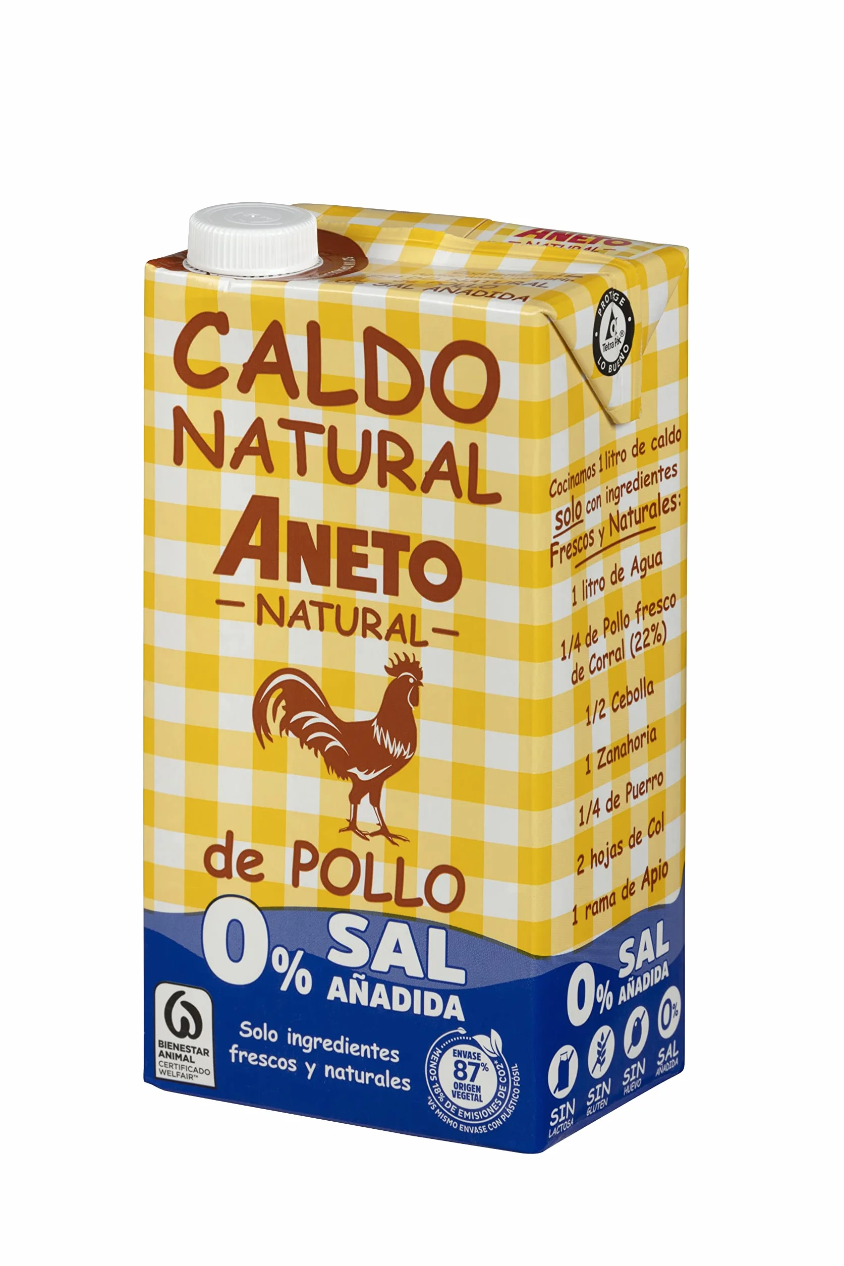 Aneto Caldo de Pollo 0% sal 6x1L