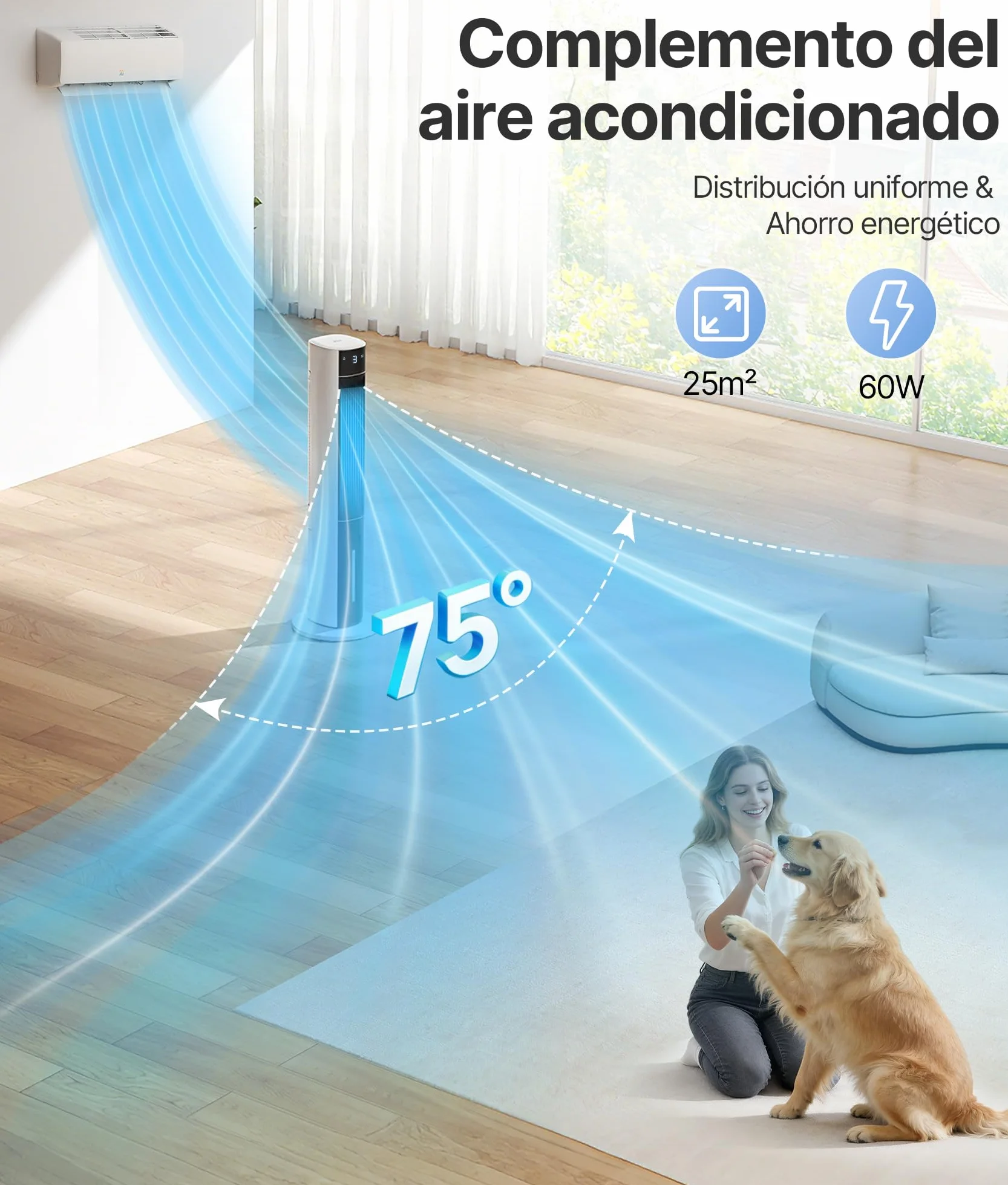 Climatizador Evaporativo Portátil- Alternativa al Aire Acondicionado Portatil Enfriador de Aire Silencioso,3 Modos, Temporizador 12H, Mando, Función Aroma, Blanco