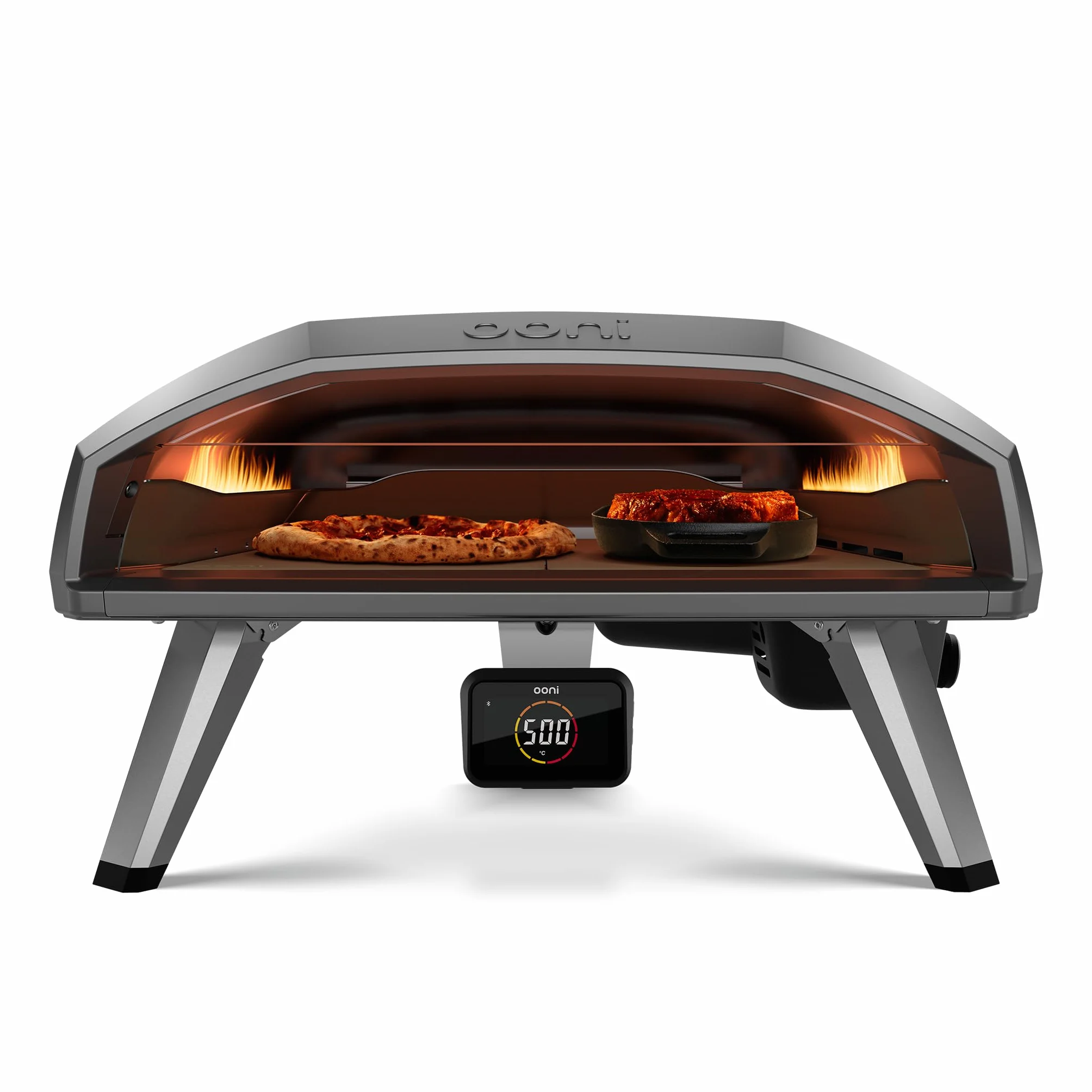 Ooni Koda 2 Pro 18" Horno de Pizza a Gas Negro/Gris Portátil 2 Zonas de Cocción 30 mBar