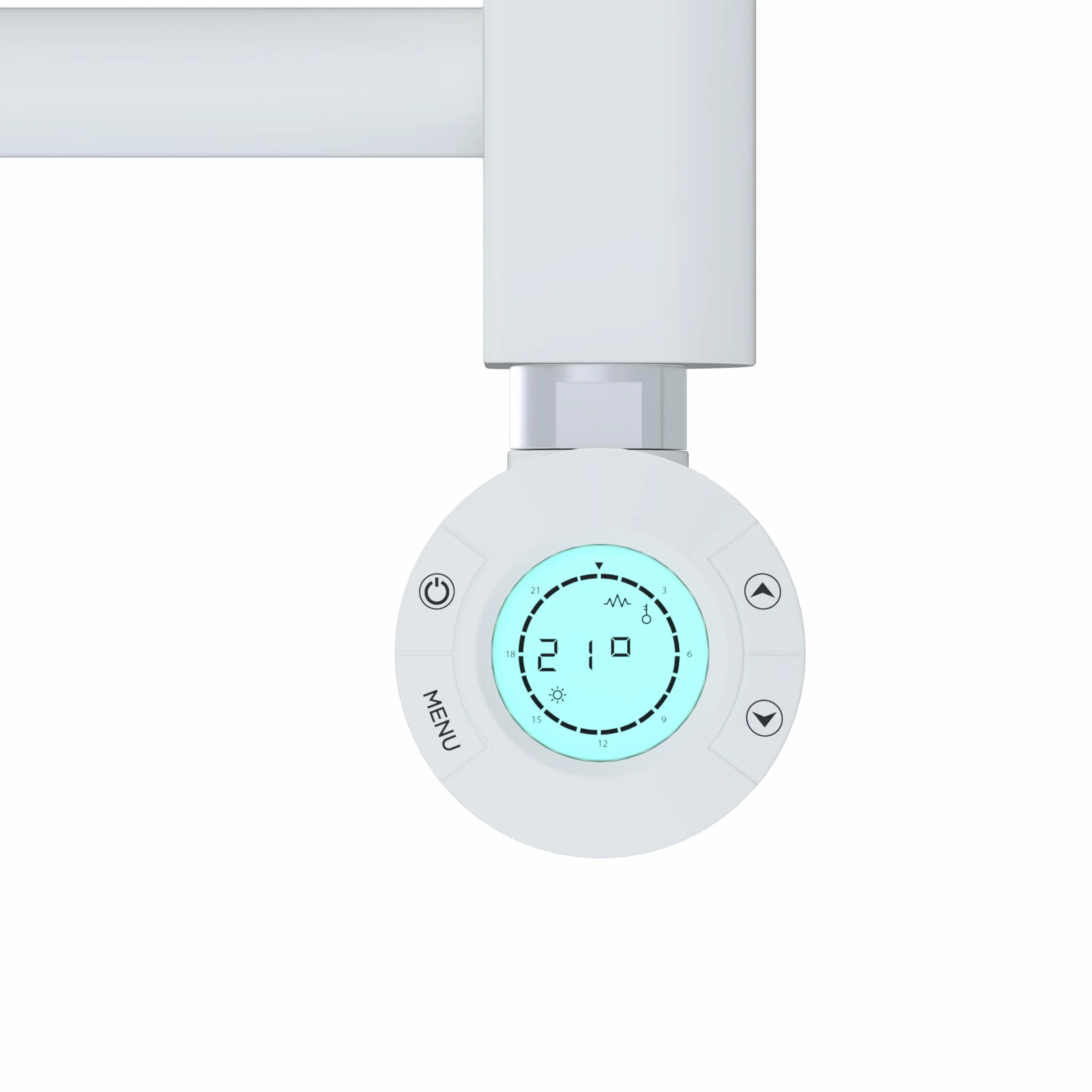 facula - Radiador Toallero Eléctrico Fluido WiFi Programable | Modos Confort, Noche y antihielo (Blanco, 1178x500mm)