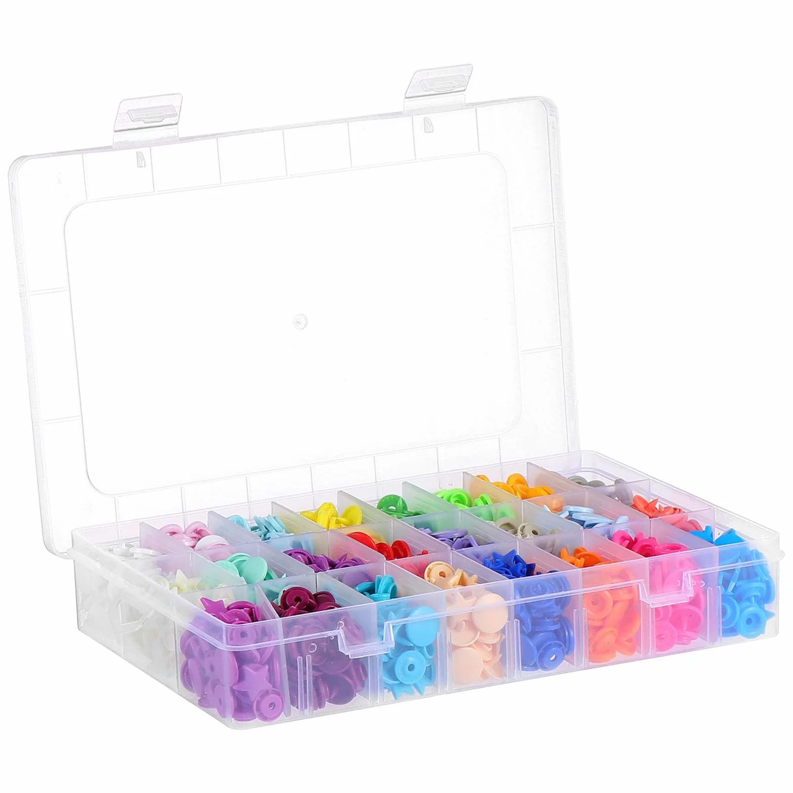 Kit de Broches de Presión de Plástico 360 Juegos para Ropa | Uso Profesional Principiantes, Fácil de Usar, Cierre Sencillo, para Pañales y Baberos