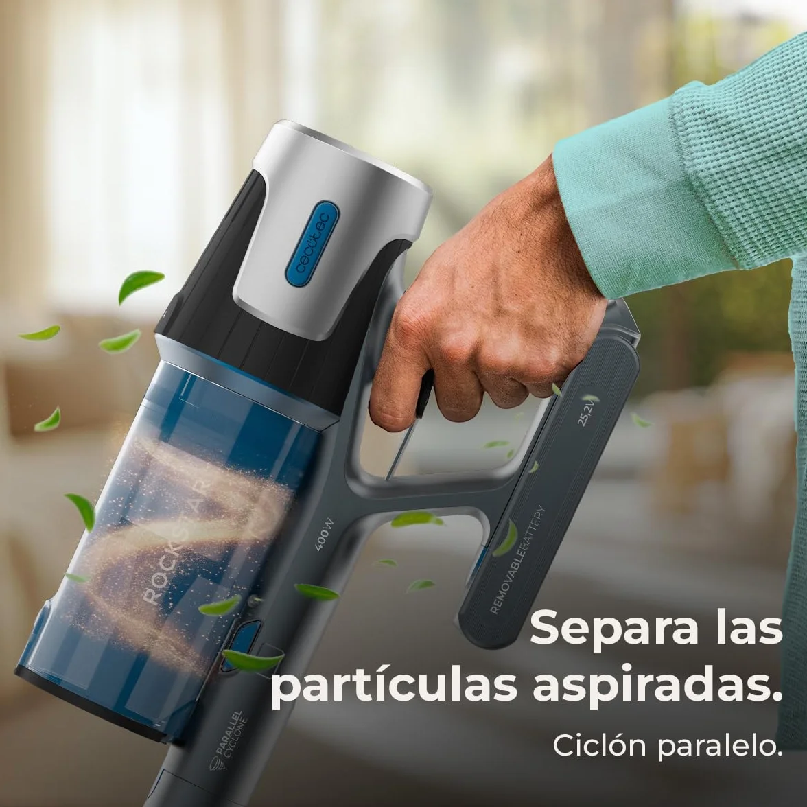 Cecotec Conga Rockstar RS50 X-Treme Aspiradora Escoba sin Cable 60kPa 400W 120AW 60mins Autonomía 130m2