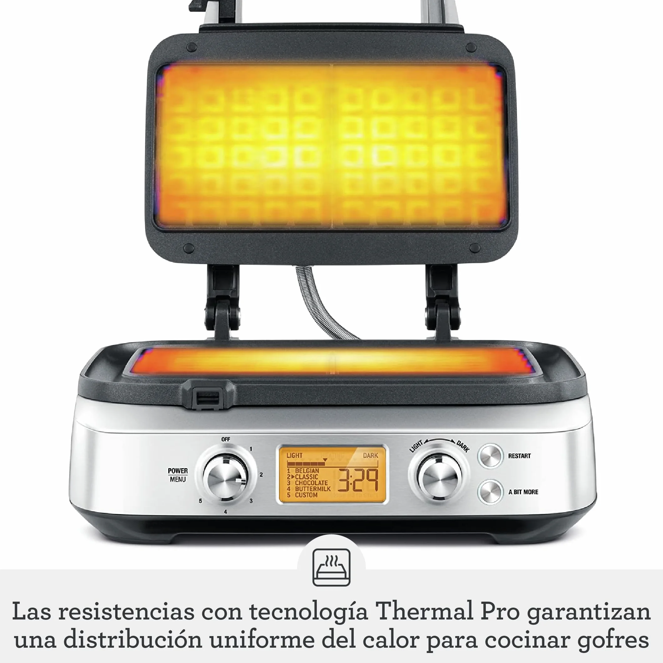 Sage Smart Waffle Pro - Gofrera, Acero Inoxidable