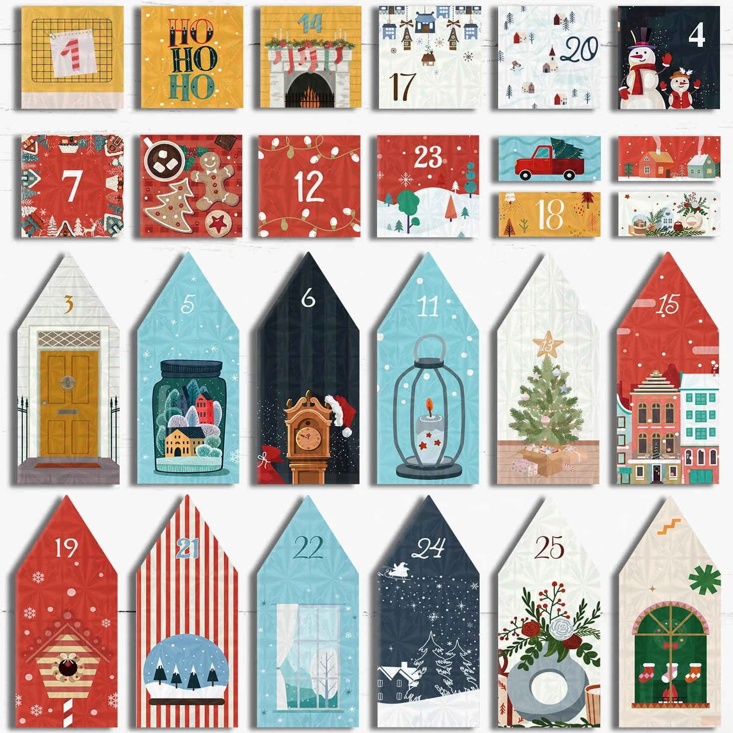 Calendario Adviento Cajas para Rellenar 25 Numeradas Navidad Crea tu 2025 Regalo Niños Amigos