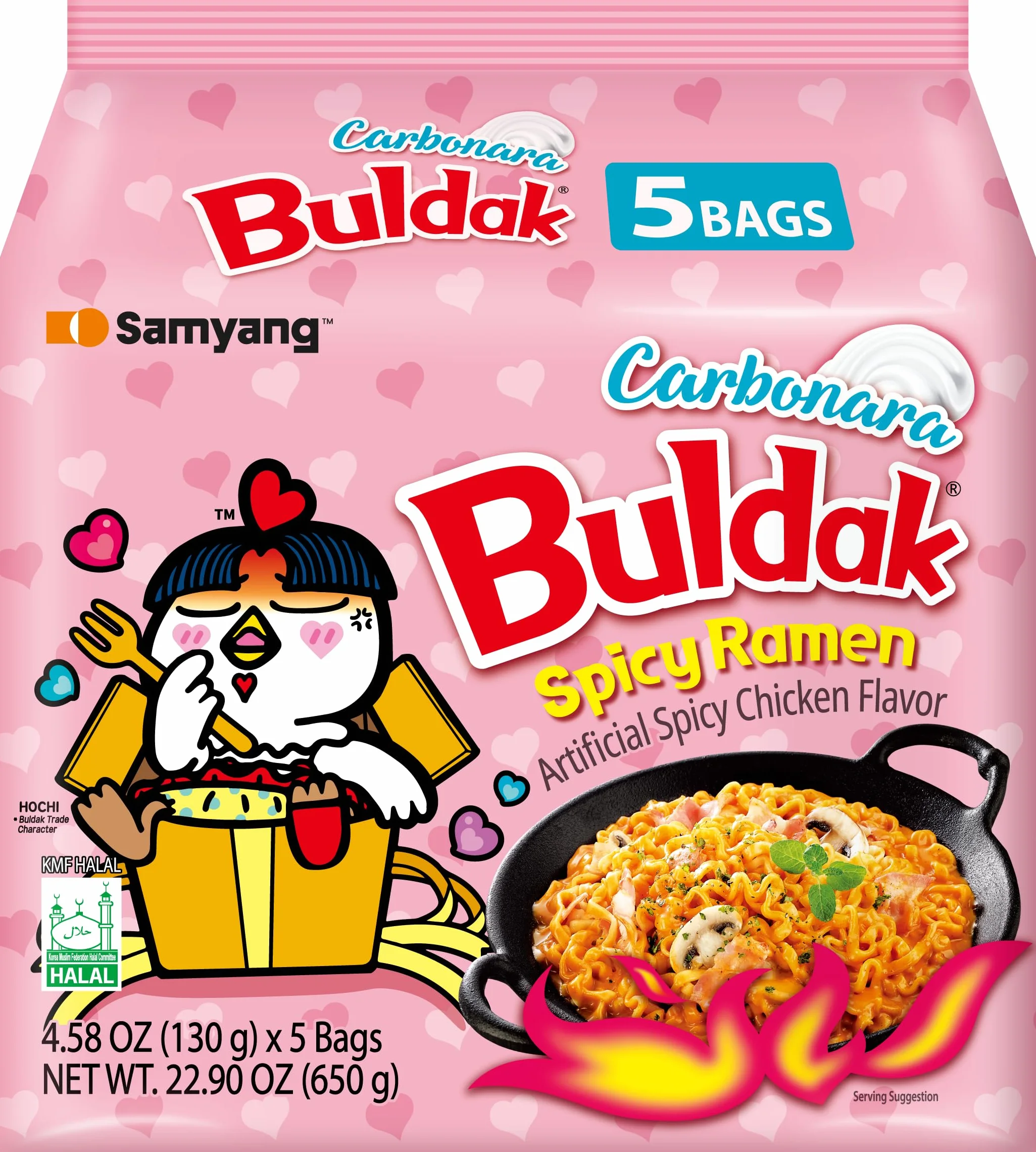 Samyang Carbo Buldak Fideos superpicantes paquete de 5