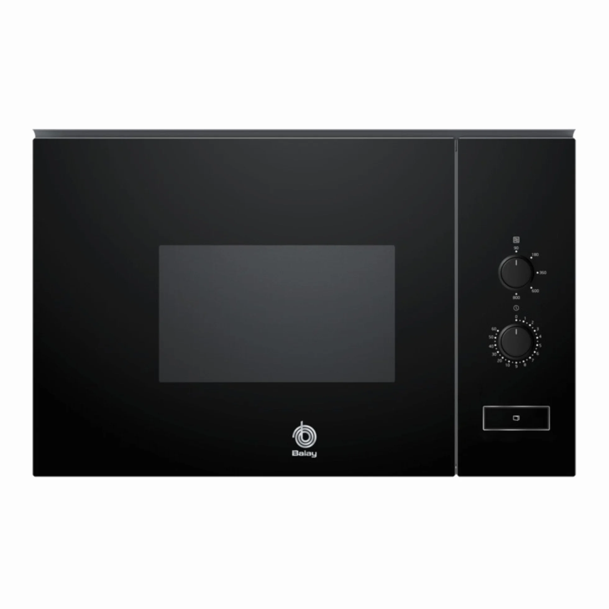 Balay 3CG5172N2 - Microondas, electrónico, Encastrable sin marco, 38 cm, 20 l, 5 F, Aqualisis, Ap. lateral izquierda, 8 recetas, Plato giratorio 25.5 cm, Con grill, Cristal Negro