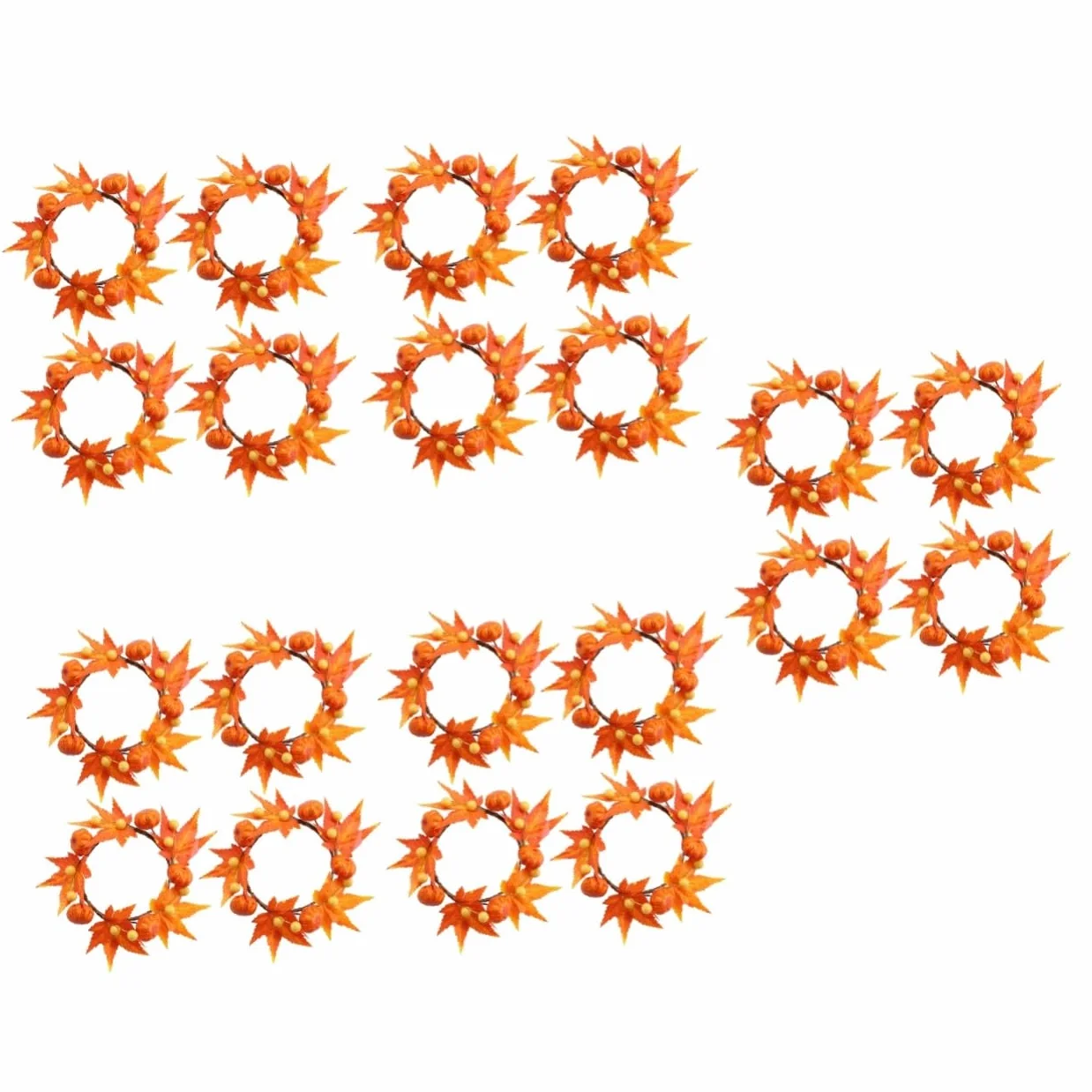 Cabilock 5 Juegos De Velas De Halloween con Forma De Hojas De Arce Decorativas Portavelas para Navidad Y Acción De Gracias 4 Unidades X 5