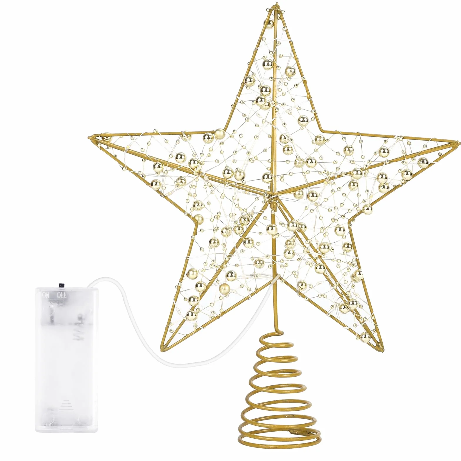 Estrella Arbol Navidad, Diealles Shine Topper de Árbol de Navidad Led con Luces en Forma de Estrella para la Decoración de Festiva (20 x 25 cm)
