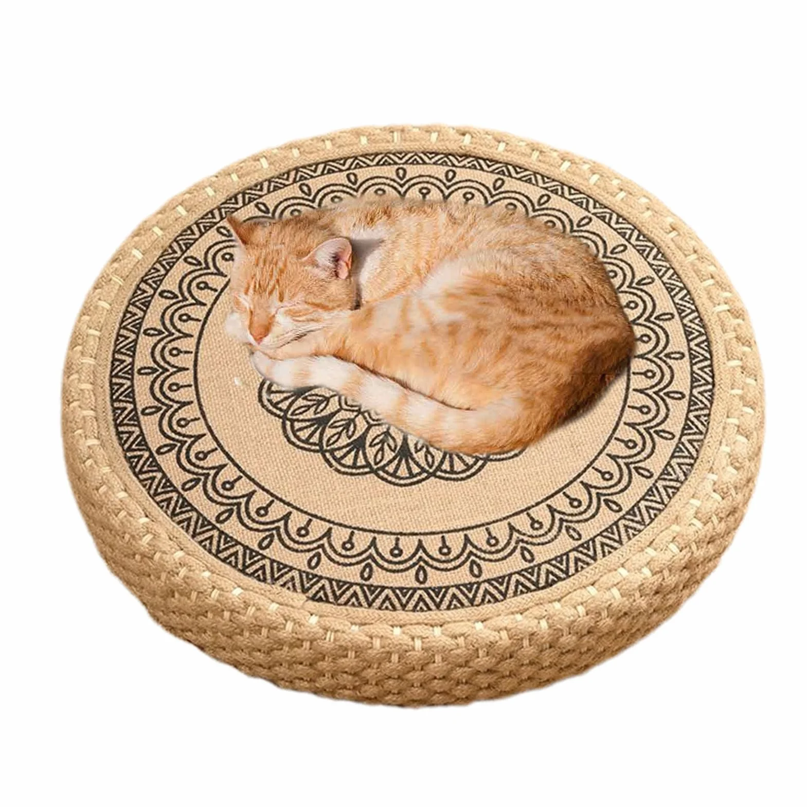 Cojín De Asiento Japonés, Almohada De Meditación Japonesa, Alfombra De Meditación Tejida a Mano para Casa