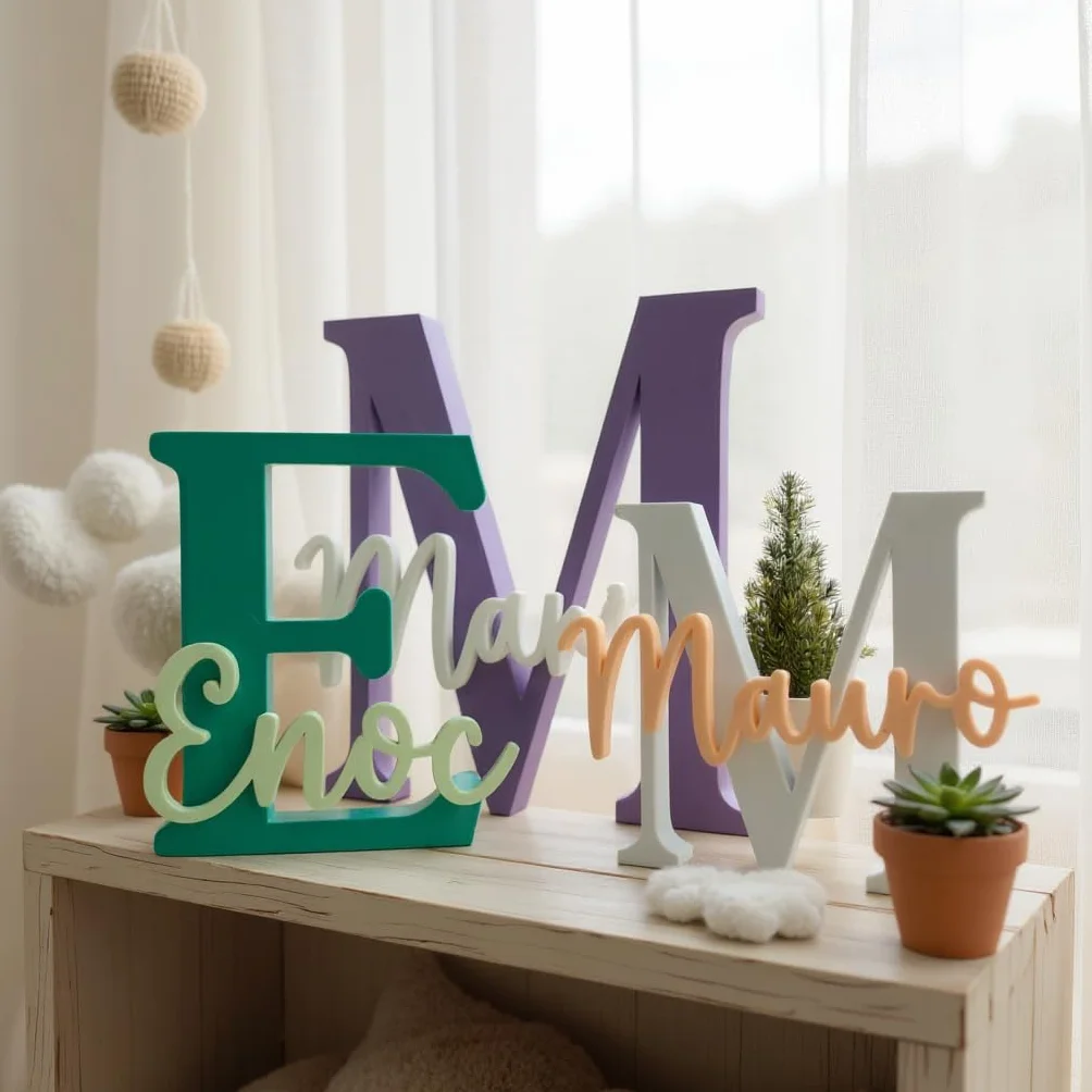 Letra con nombre personalizada decorativa mesas dulces comuniones decoración habitación letrero identificación