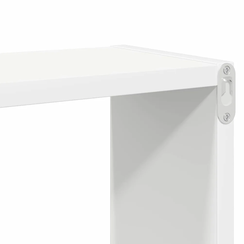 vidaXL 2x Estantes Cubo de Pared Estantería Colgante CD Libros Decoración Contrachapada Blanco 26x15x26cm
