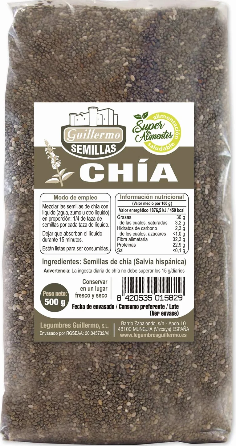 Semillas de chía Guillermo 500 g