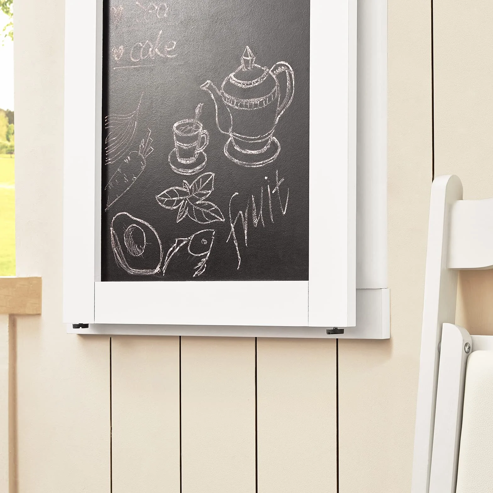 SoBuy Mesa Plegable Murale con Hoja Abatible Extensible 50x75x76cm Blanco
