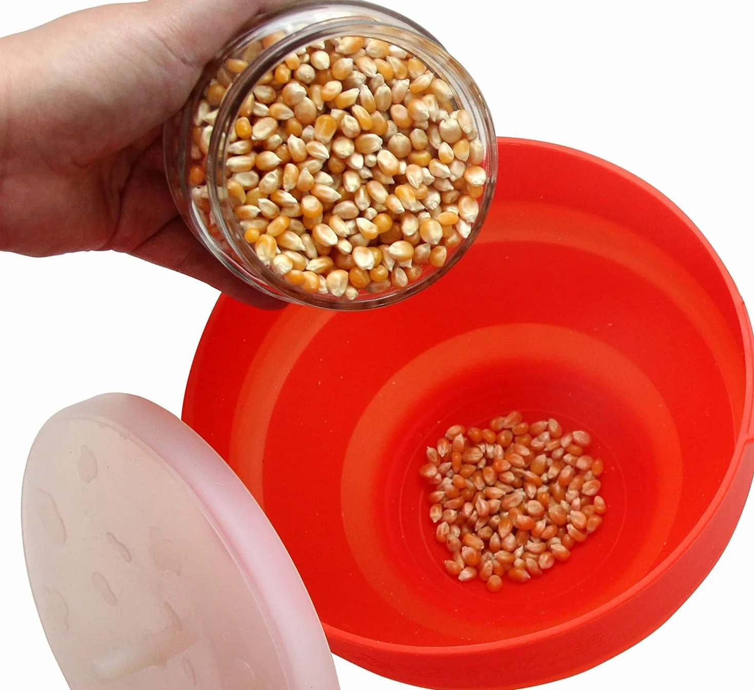 Kimbatex Palomitero de Silicona para Microondas, Grande Plegable, Apto Lavavajillas, Sin BPA