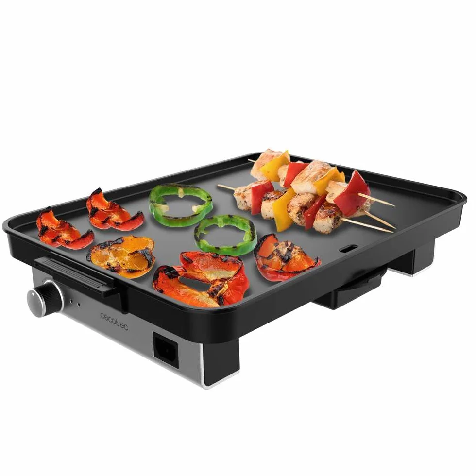 Cecotec Plancha de Asar Eléctrica con Piezas Magnéticas Desmontables Magnet 1800. Plancha de Cocina Grill con 1800W, Aluminio Con Revestimiento De Teflón, Antiadherente, Apta Para Lavavajillas