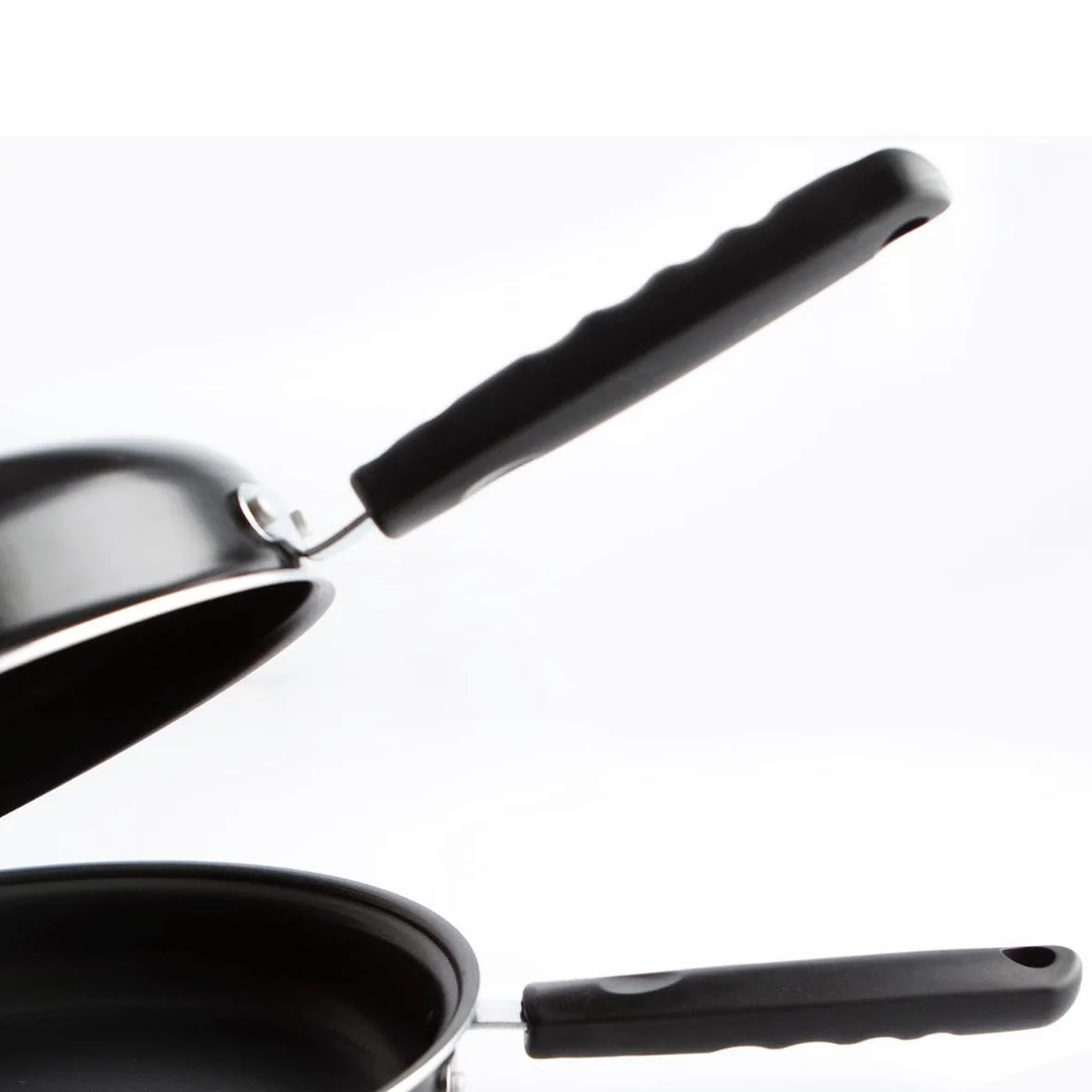 Sartén doble para tortilla 26 cm aluminio estampado negro