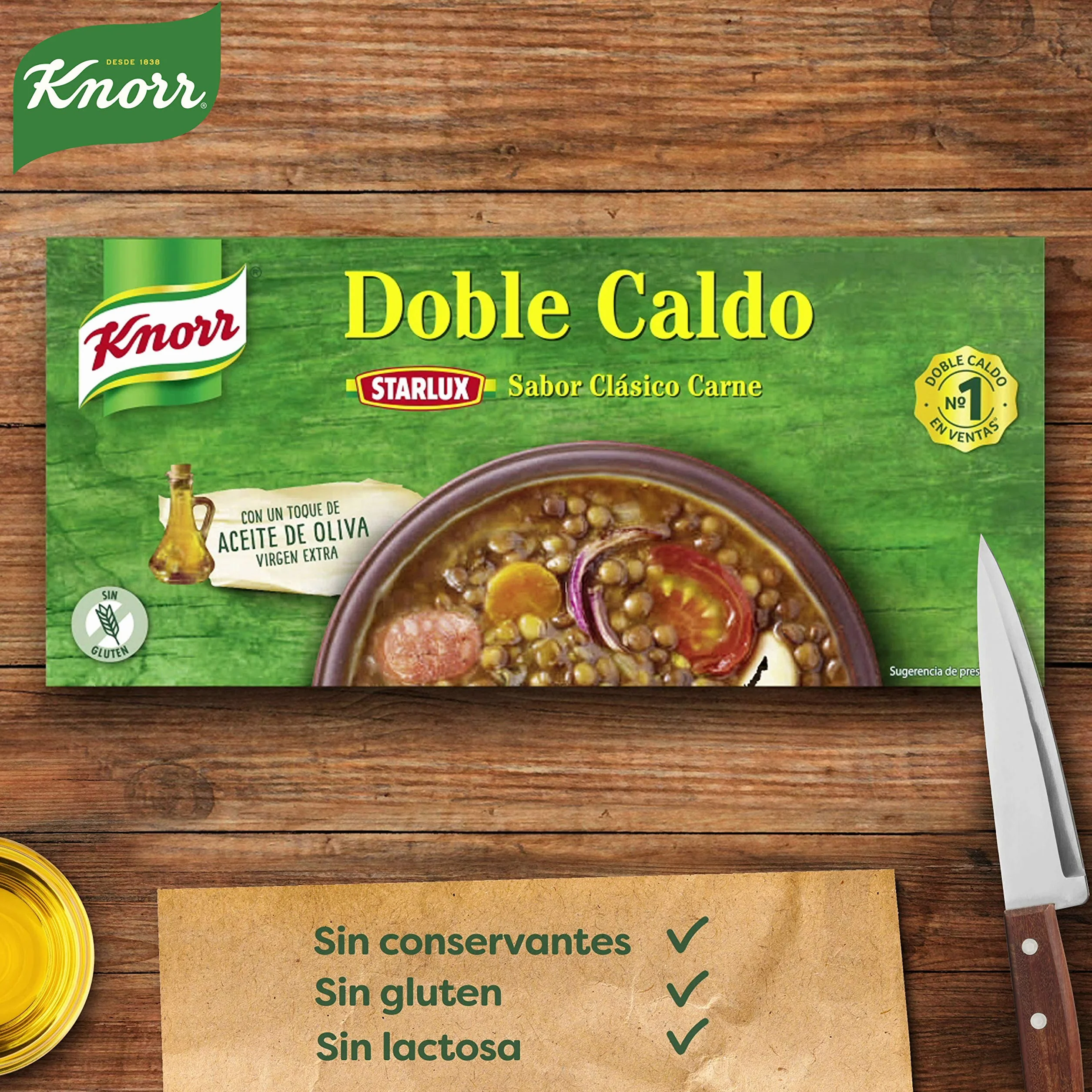 Knorr Doble Caldo en Pastilla Carne, 240g