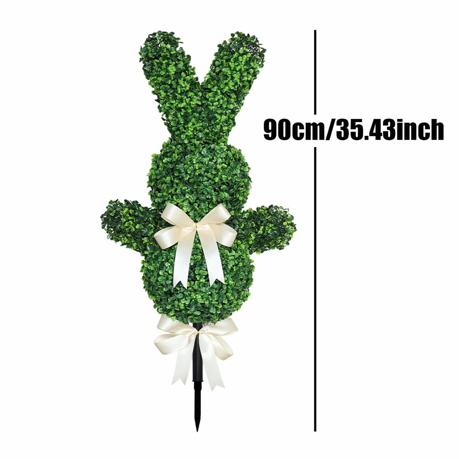 Topiario de Conejo Grande | Planta de de Pascua de 35.4 Pulgadas, topiario de de Conejo con estaca de Tierra, para Porche, jardín, Patio, césped, Patio, hogar, Lugar de Trabajo
