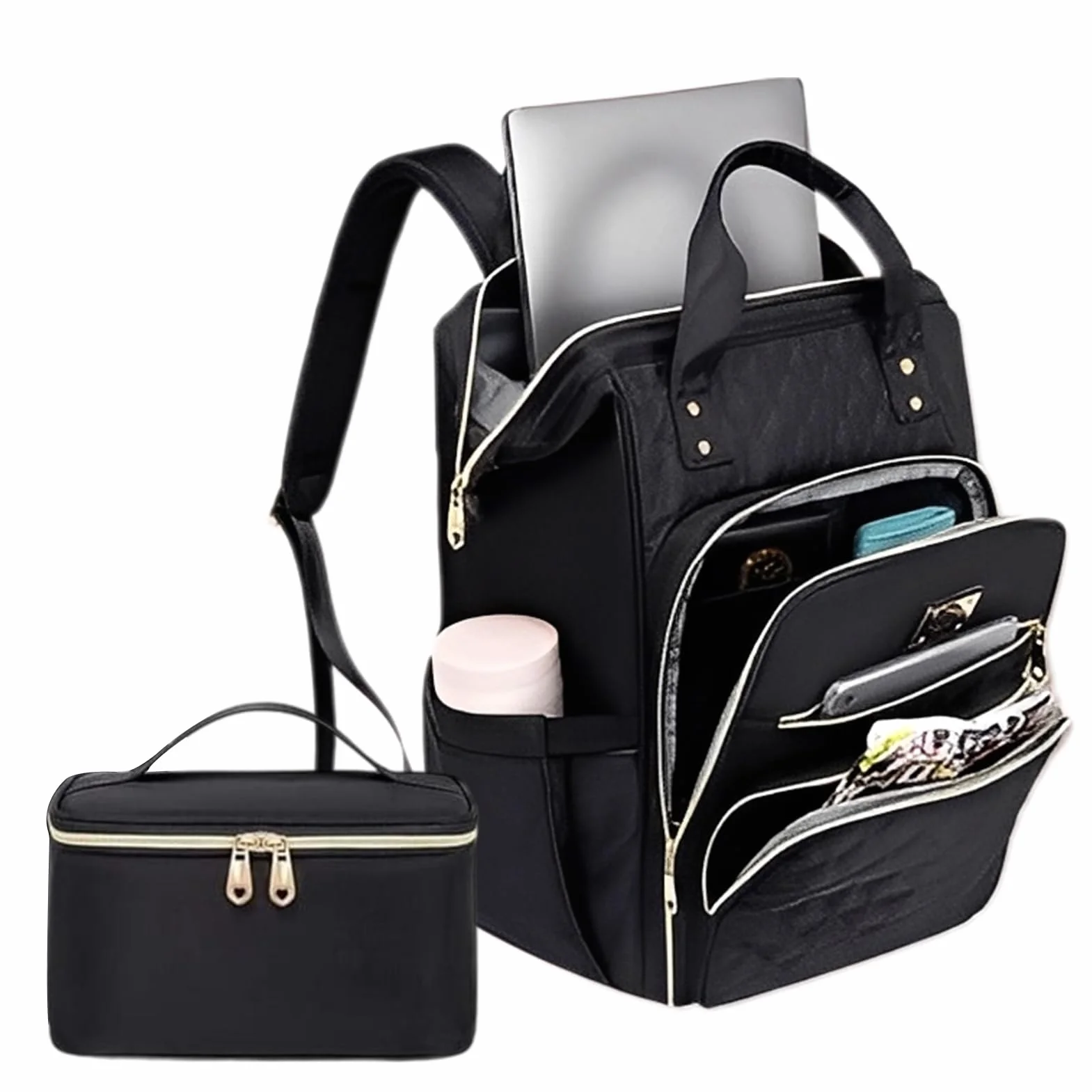 Genérico Mochila De Comida Para Mujeres - Mochila Maestro Con De Comida | Isotérmica, Almacenamiento De Trabajo Elegante Salida Diaria | Viajes Senderismo Picnic Camping Vacaciones