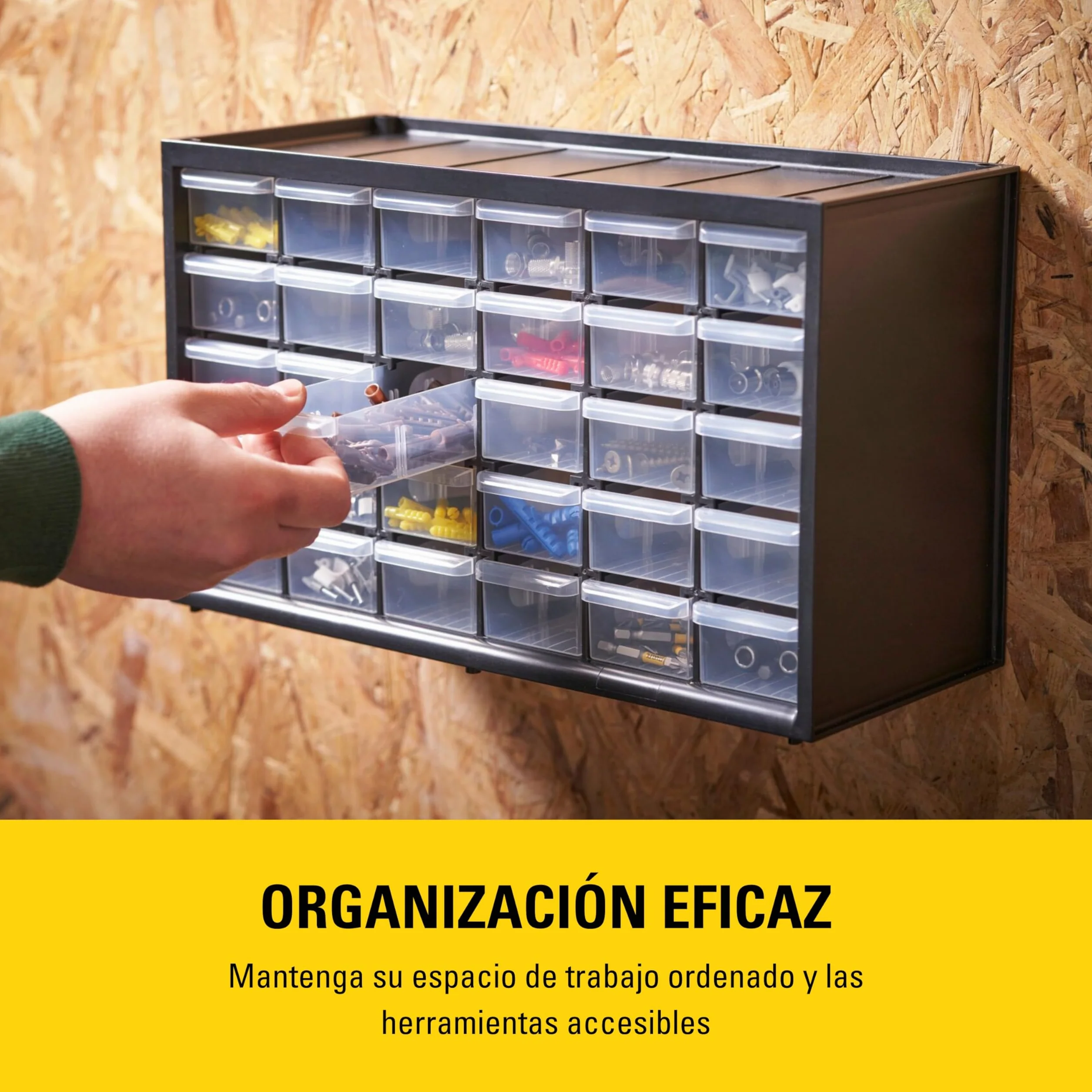 STANLEY Organizador 5 niveles 30 cajones, Polipropileno, Apilable, 36.5x15.5x22.5 cm, 1-93-980