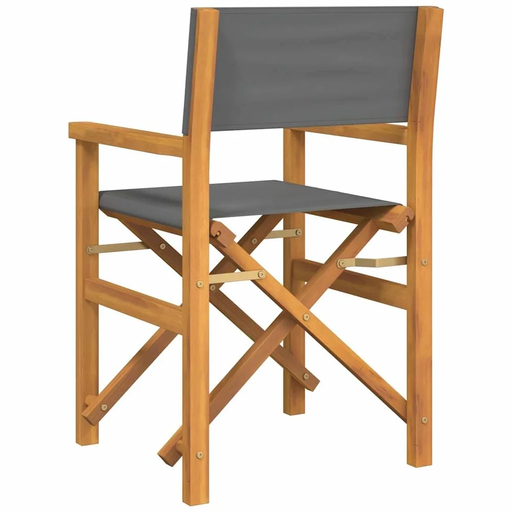 Gecheer Sillas Director Madera, sillas Plegables Exterior. Robustas y Ligeras, con Asiento cómodo y reposabrazos jardín, balcón o Camping. Estructura de Roble Resistente, fácil almacenaje.