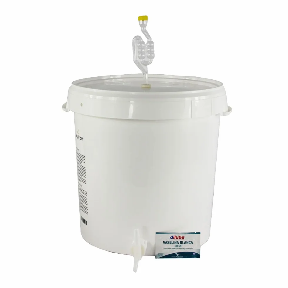 Cocinista Cubo fermentador 30 L con Grifo y válvula airlock, depósito Graduado para Cerveza Artesanal, Vino, Sidra, hidromiel, Kombucha, plástico alimentario Reutilizable