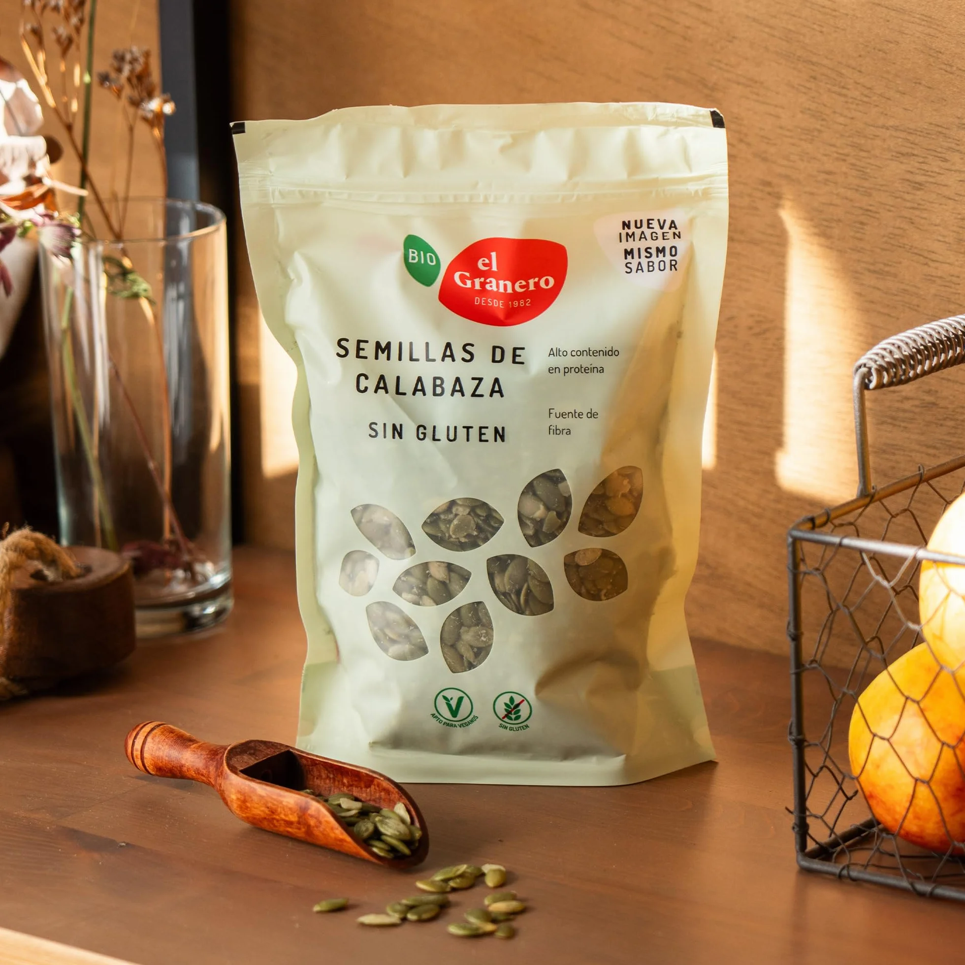 El Granero Integral Semillas de Calabaza 450 g Rico en Vitaminas y Minerales Vegano