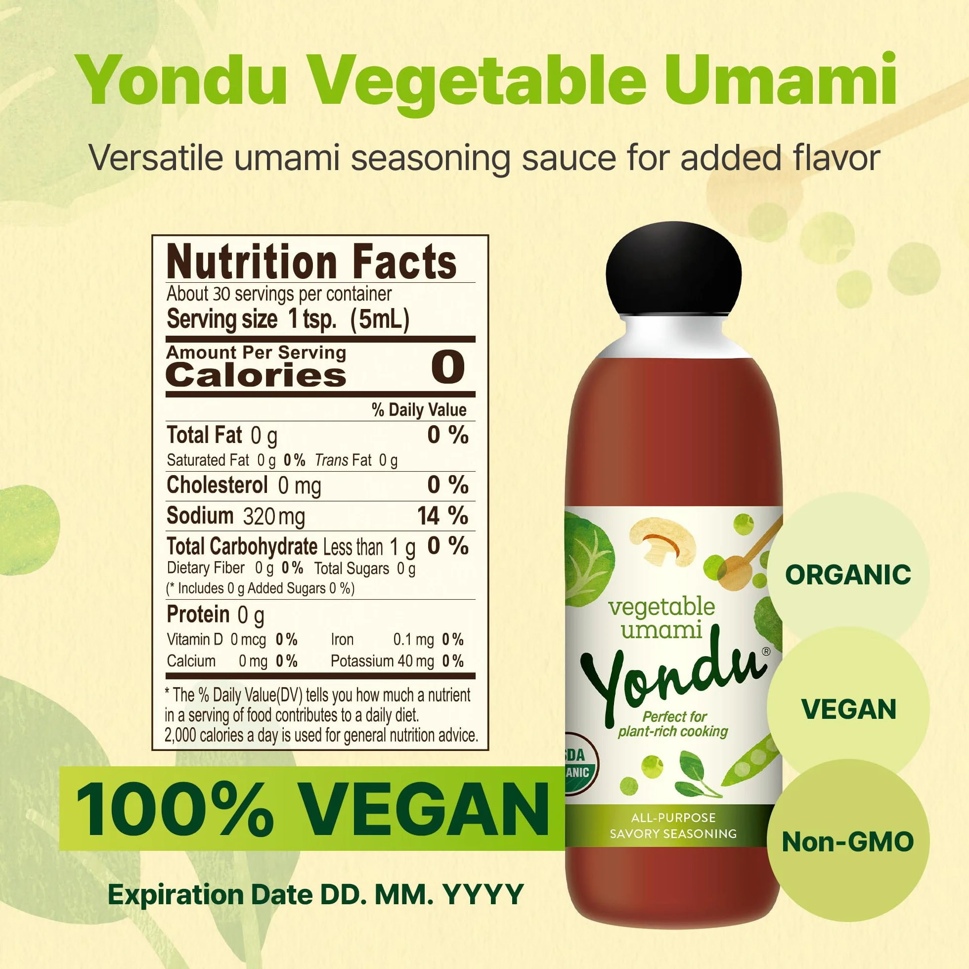 Yondu Vegetable Umami 830 ml ecológico vegano sin gluten