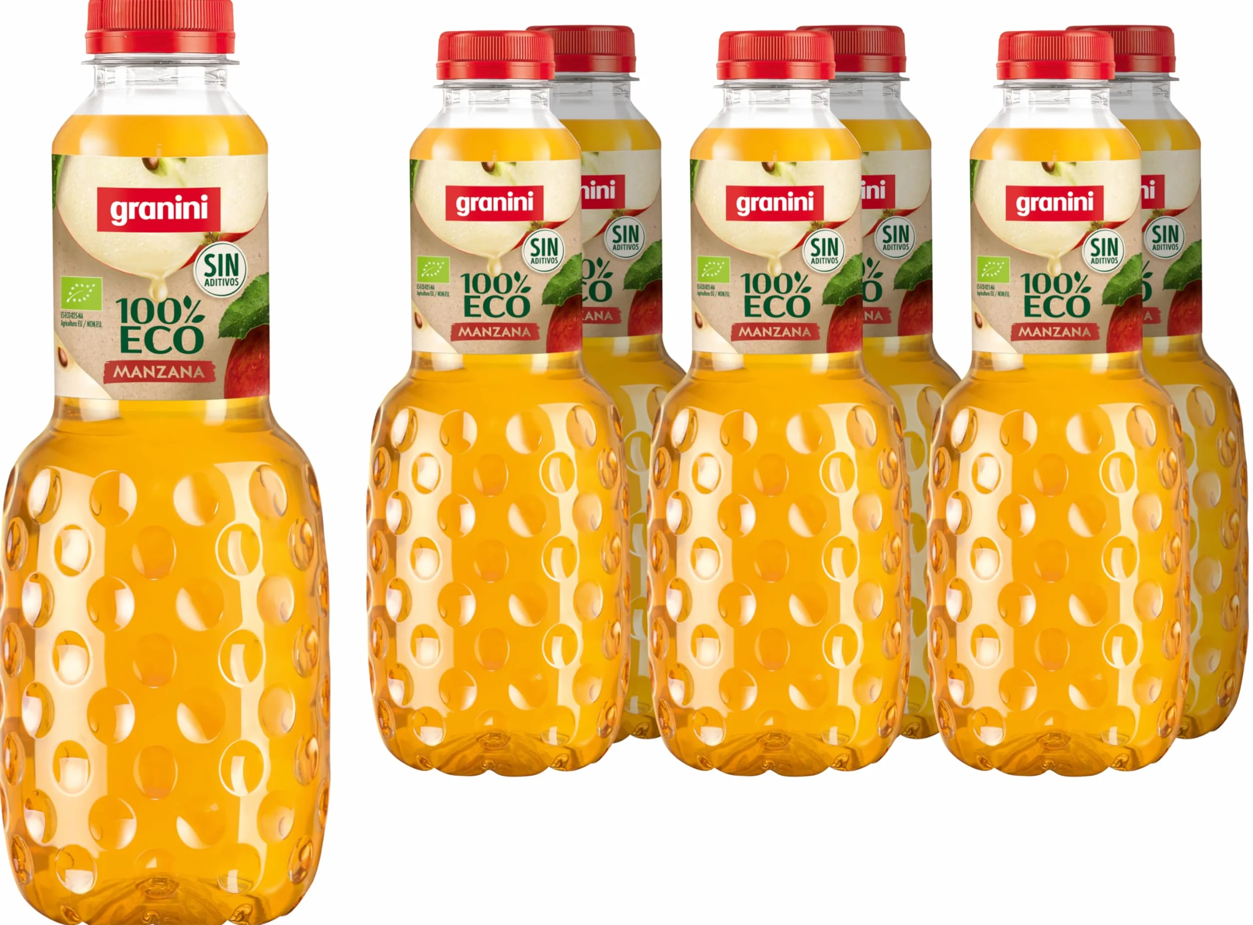 Granini 100% ECO Zumo de Manzana ecológico Pack 6 x 1L Sin azúcares añadidos