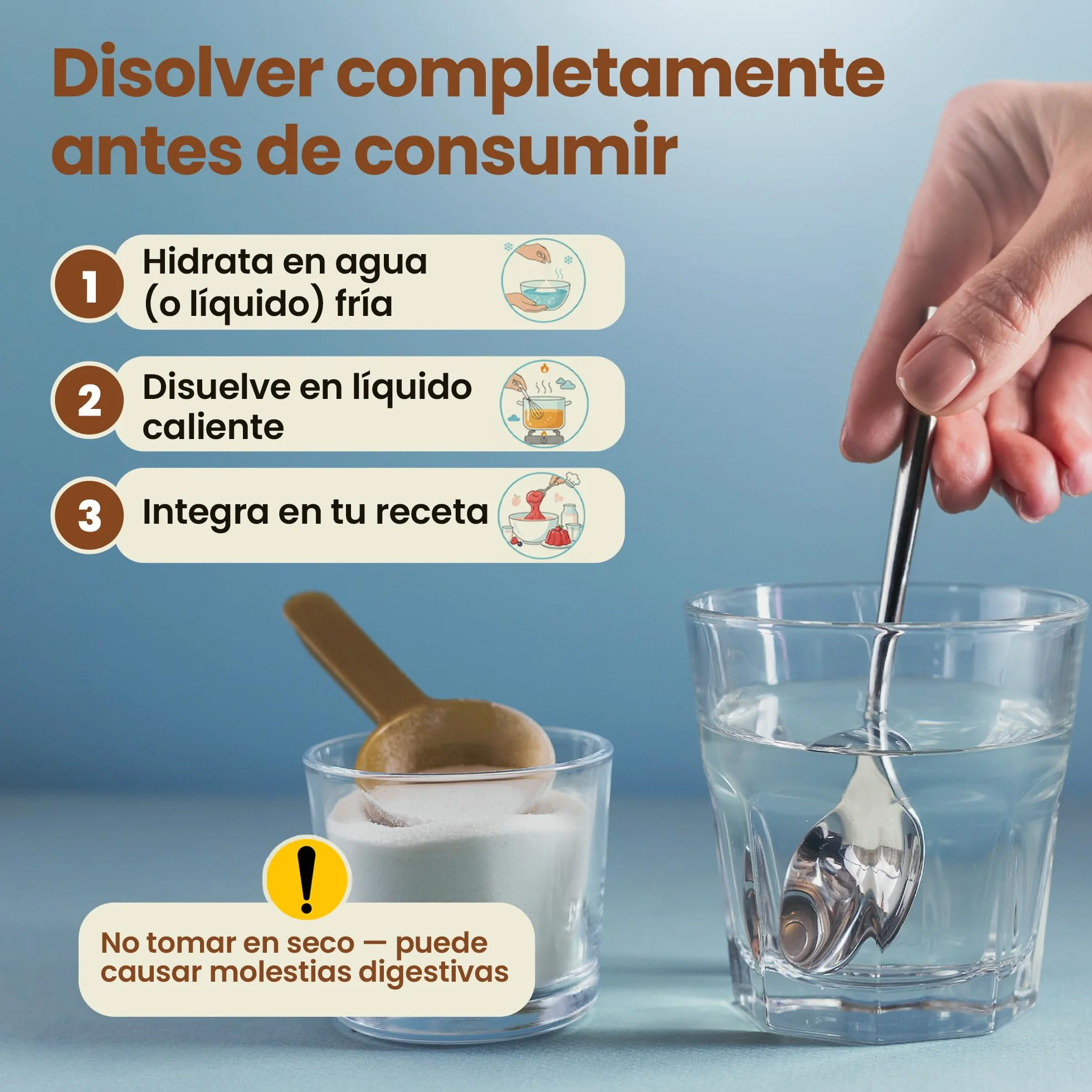 Snadi Gelatina en Polvo 1 kg Pura Sin Sabor Rica en Aminoácidos Precursores del Colágeno para Repostería Postres Geles y Salsas