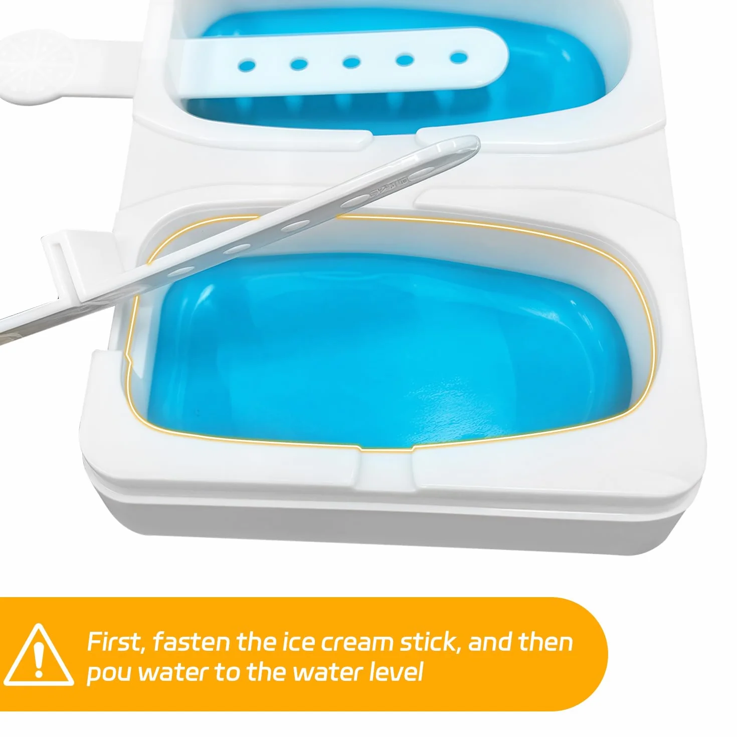 Molde de Helados de Silicona Apilable Sin BPA, Pack de 2 para Helados de Leche y Yogur