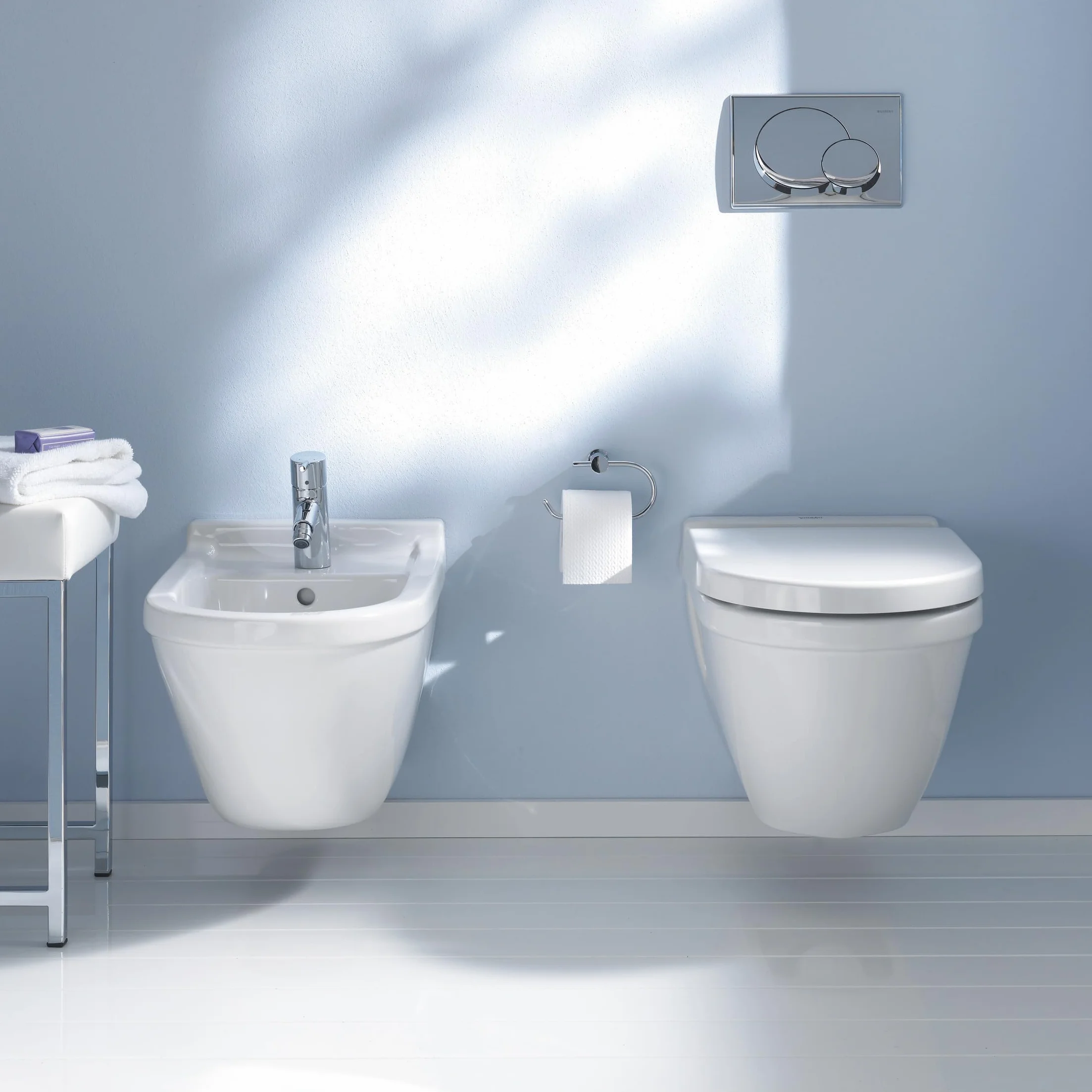 Duravit Starck 3 tapa WC, tapa de wc con mecanismo de cierre suave y lento, asiento de inodoro de urea duroplast, tapadera wc con bisagras de acero inoxidable, tapa de inodoro blanco